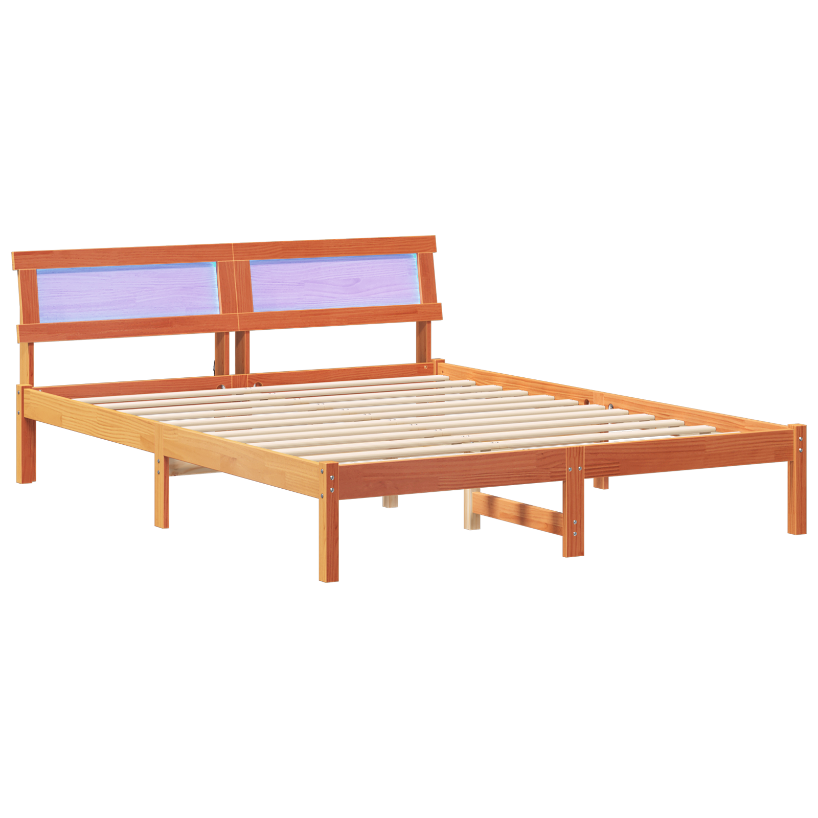 Bedframe Wasbruin 160 x 200 cm Massief grenenhout