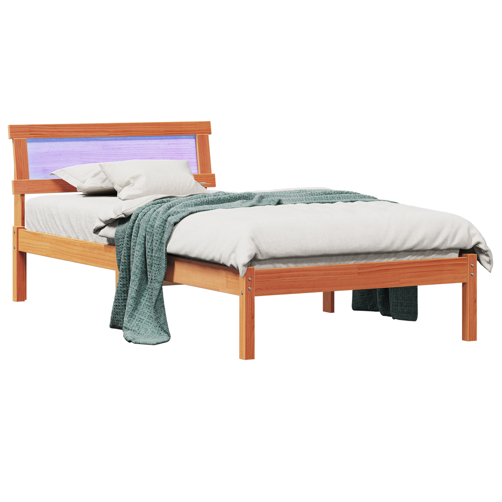 Bedframe Wasbruin 100 x 200 cm Massief grenenhout