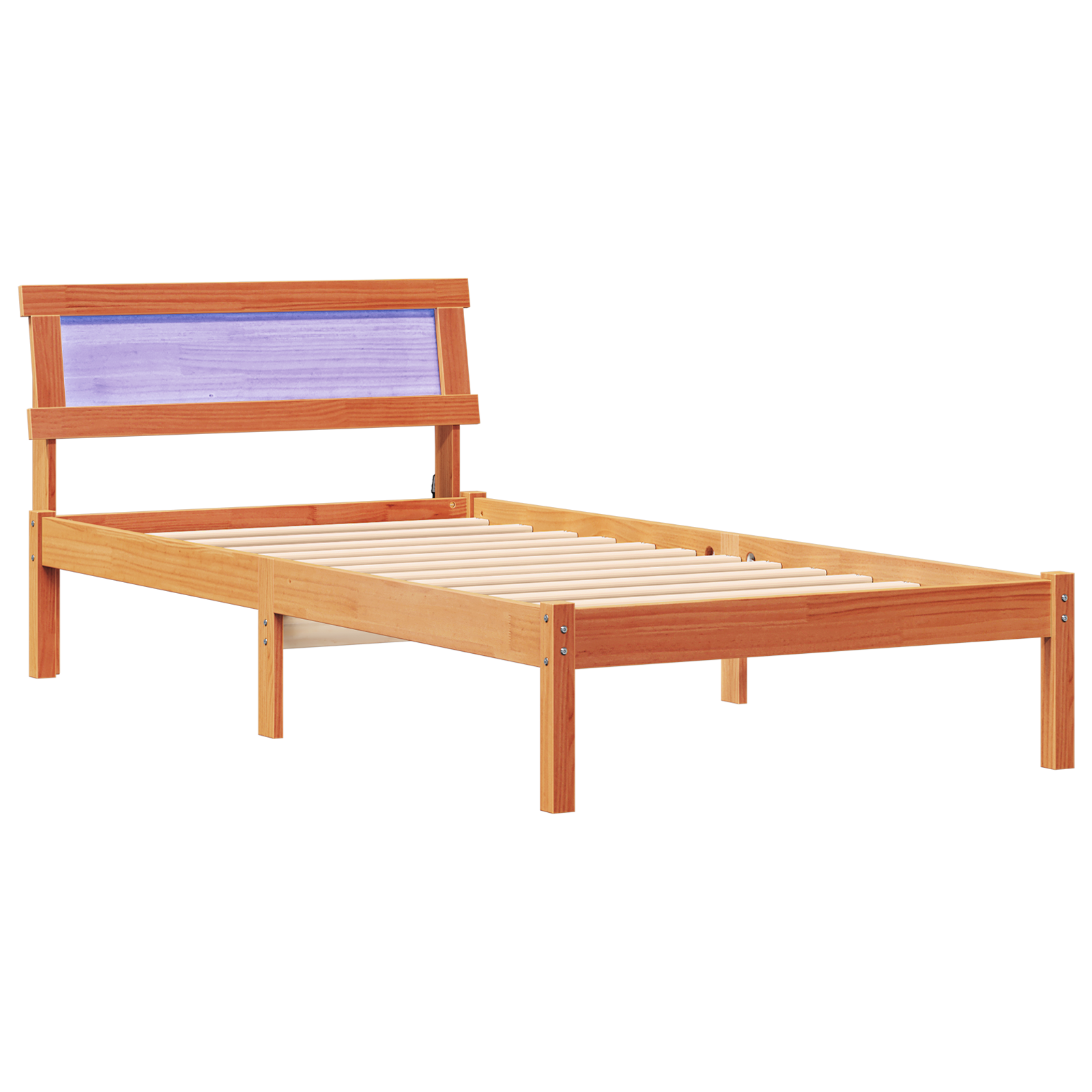 Bedframe met hoofdeinde Wasbruin 90 x 190 cm Massief grenenhout