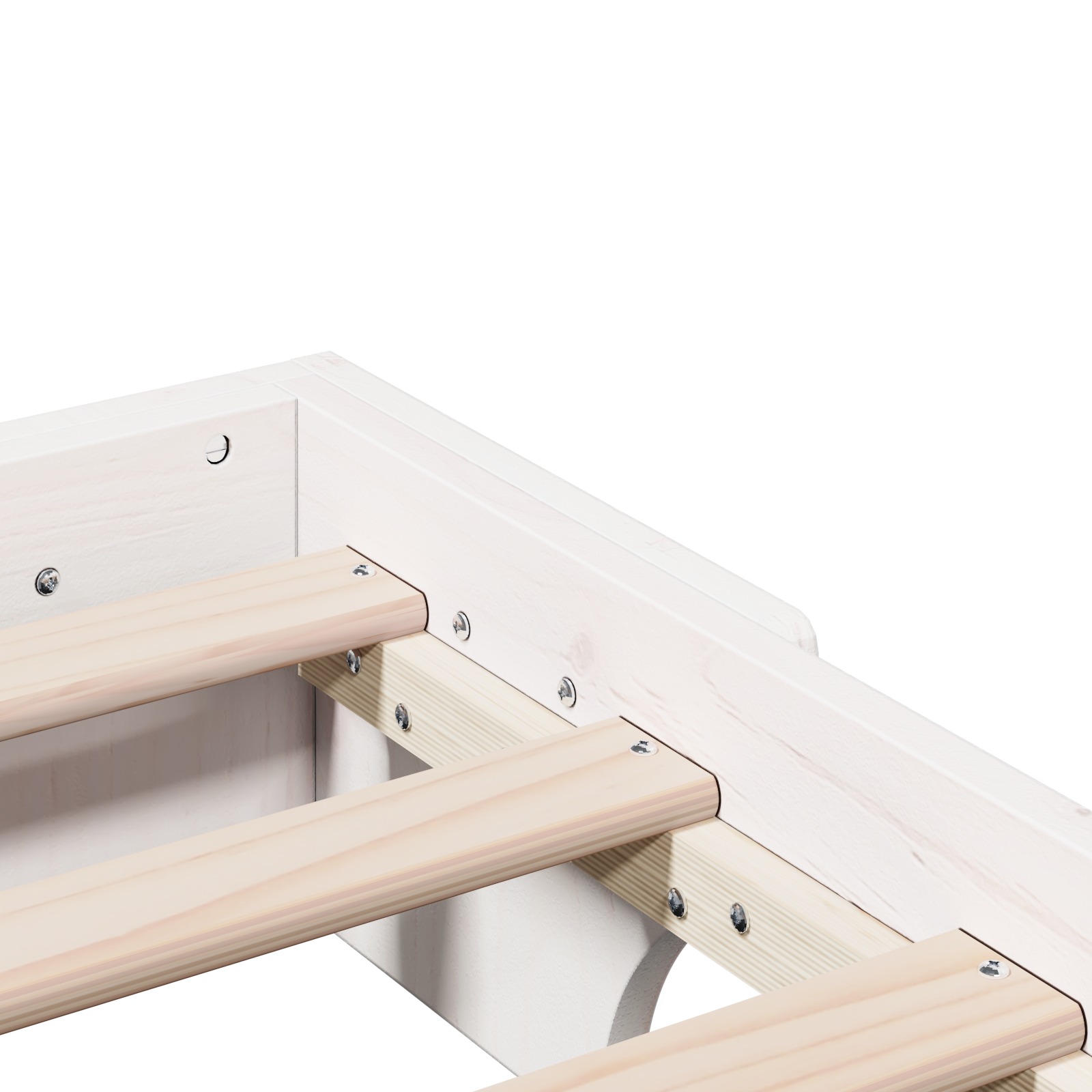 Lovos rėmas Baltas Mediena 140 x 190 cm Lovos rėmas - Image 9