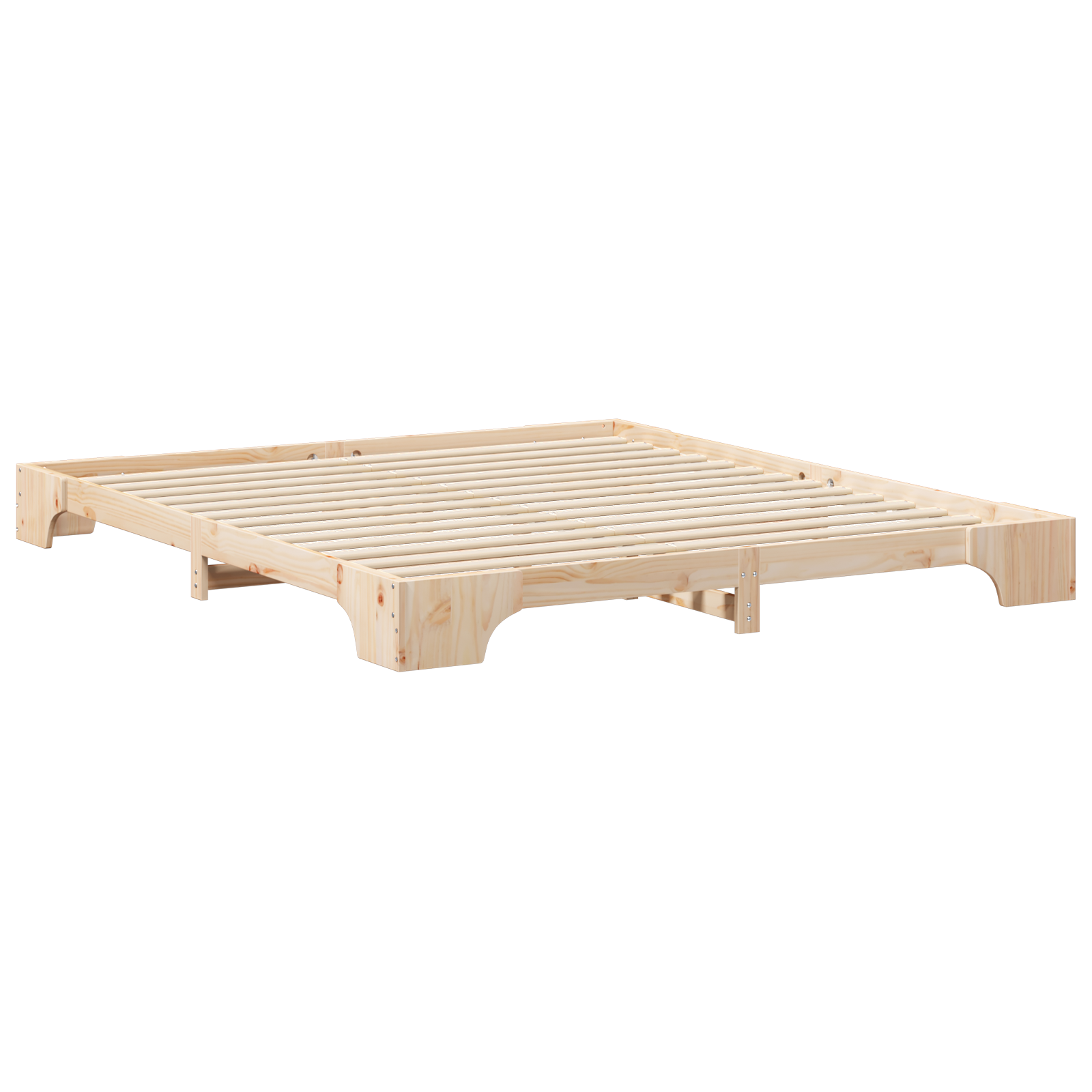 Bedframe Bruin 180 x 210 cm Massief grenenhout