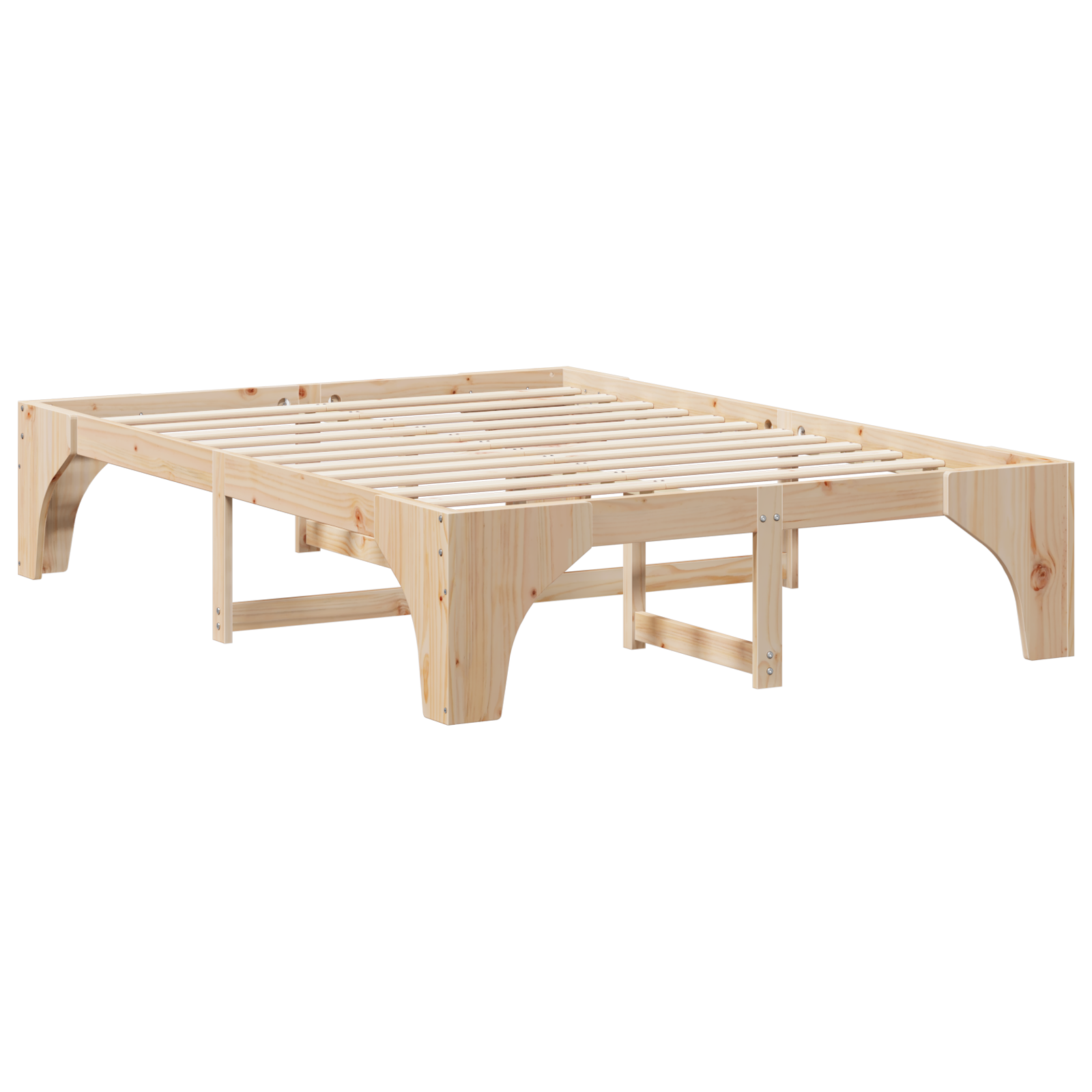 Bedframe Bruin 160 x 200 cm Massief grenenhout