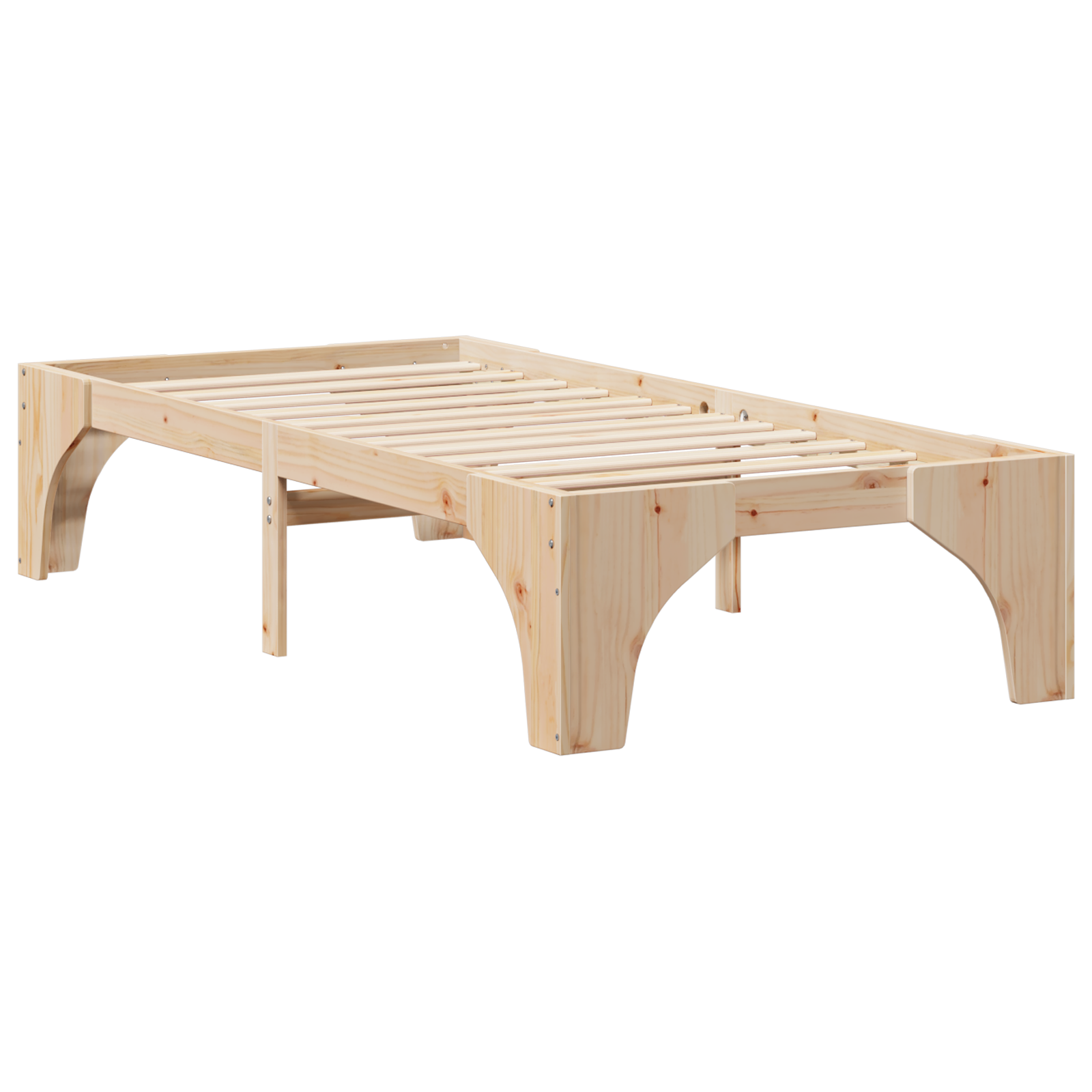 Bedframe Bruin 75 x 190 cm Massief grenenhout