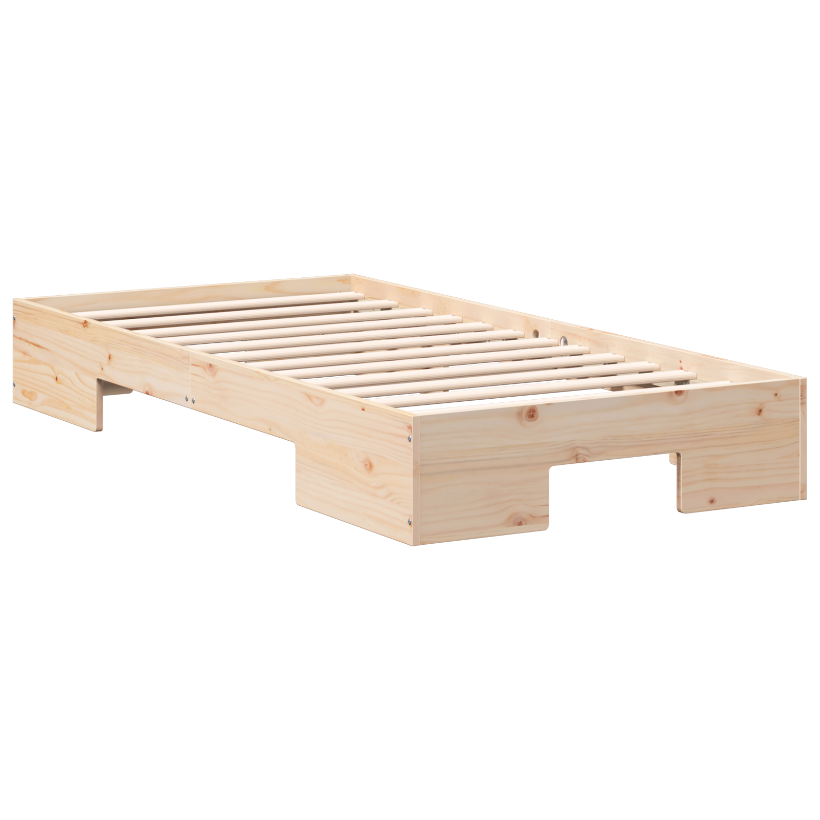 Bedframe met opslag Bruin 80 x 200 cm Massief grenenhout