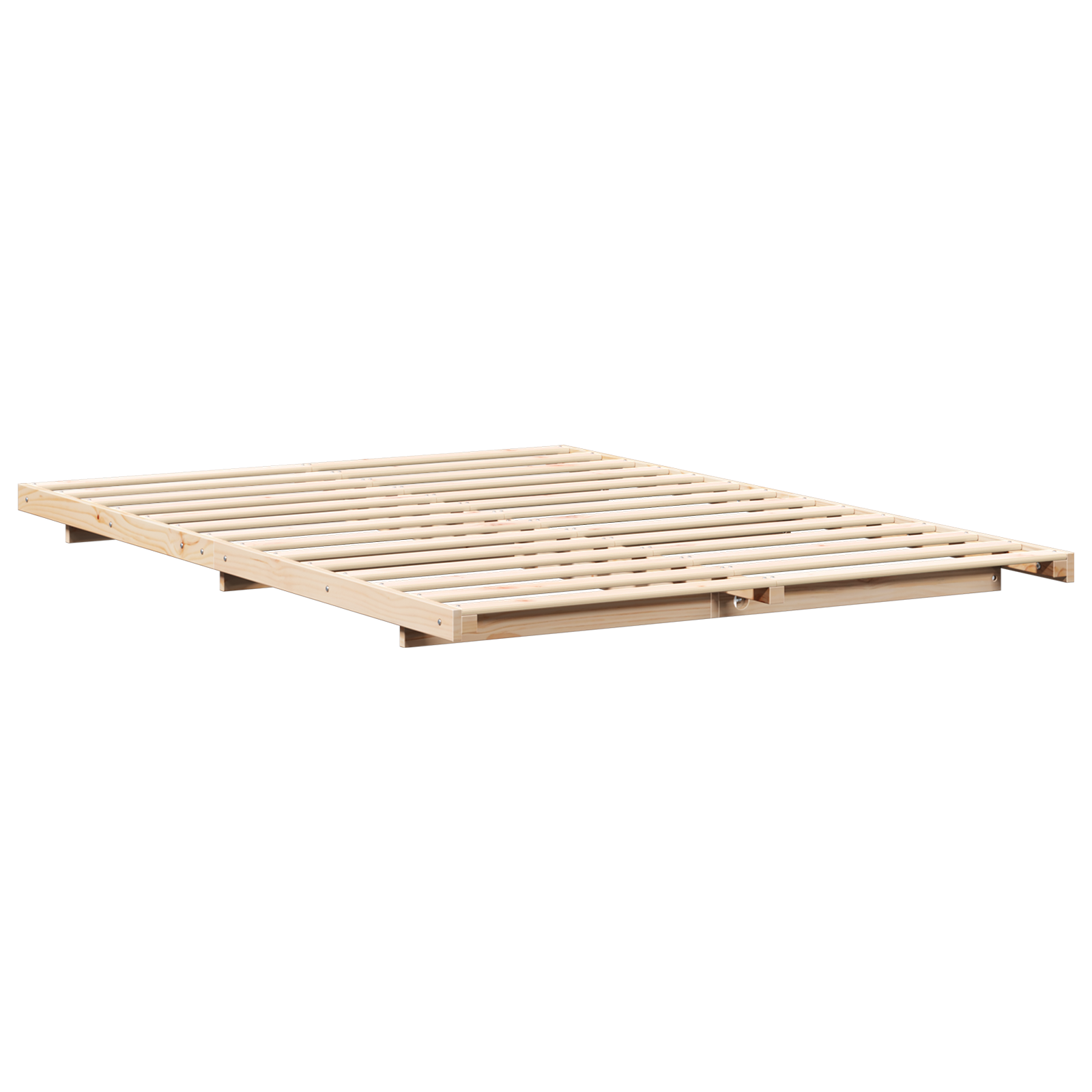 Bedframe Bruin 150 x 200 cm Massief grenenhout