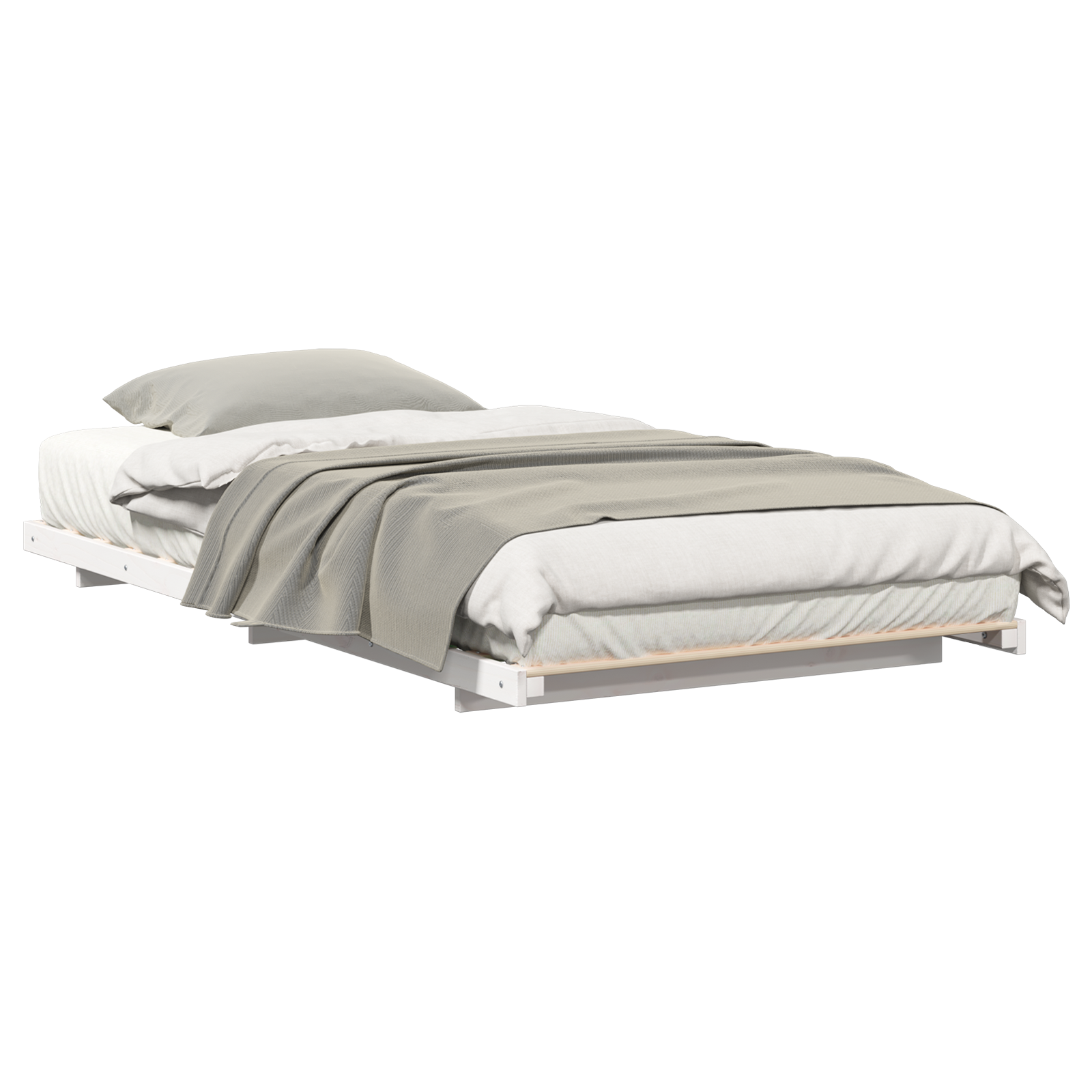 Bedframe Wit 100 x 200 cm Massief grenenhout