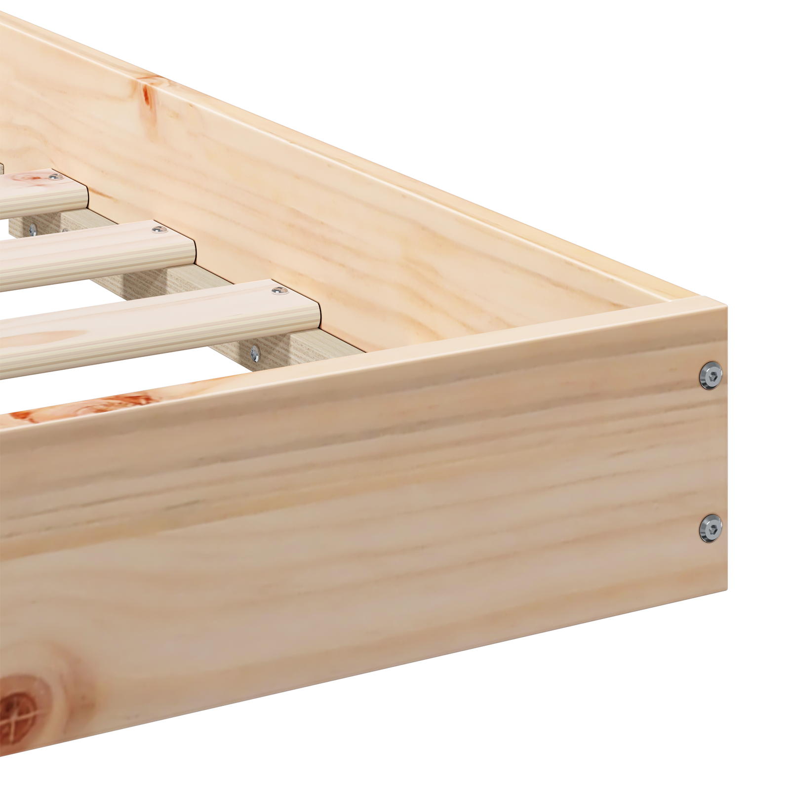 Bedframe Naturel 80 x 200 cm Massief grenenhout