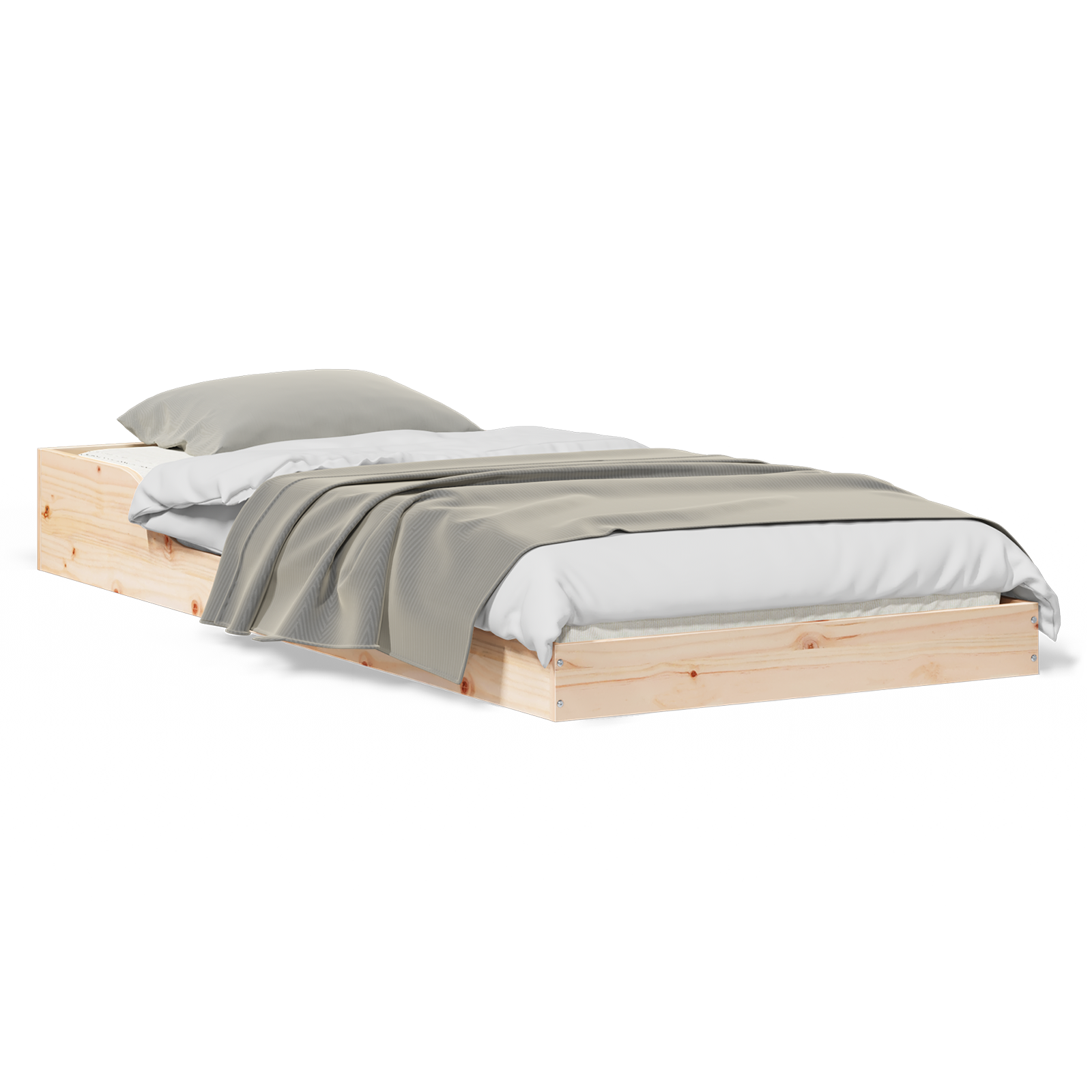 Bedframe Naturel 80 x 200 cm Massief grenenhout