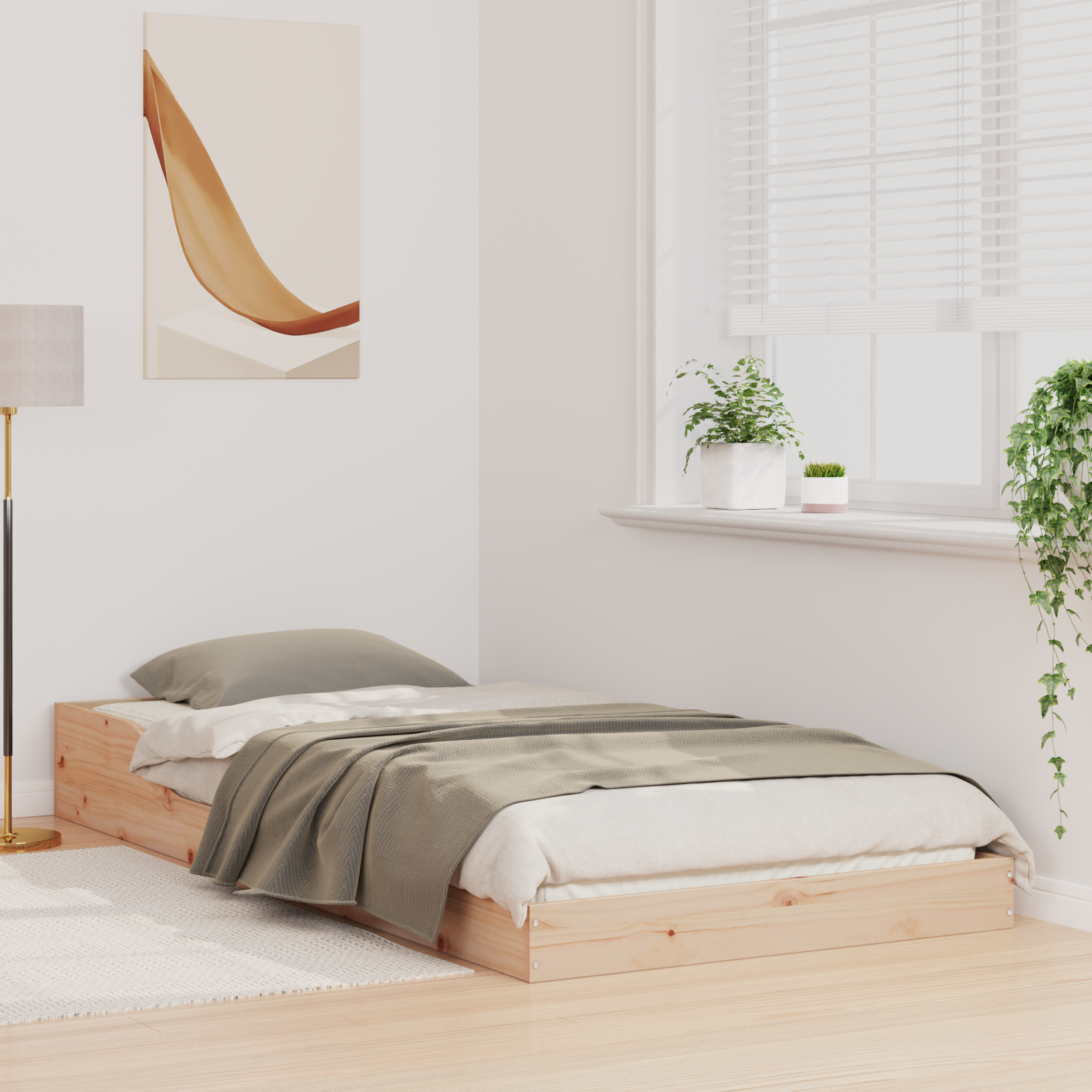 Bedframe Naturel 80 x 200 cm Massief grenenhout