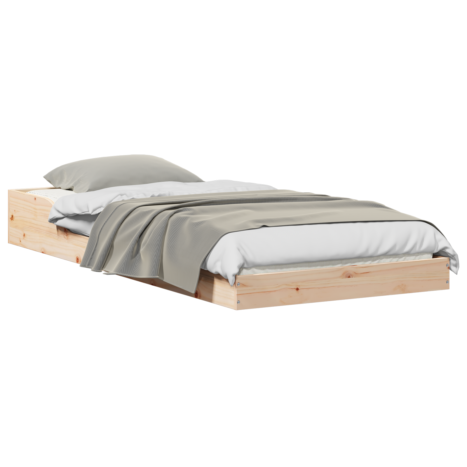 Bedframe Naturel 80 x 200 cm Massief grenenhout