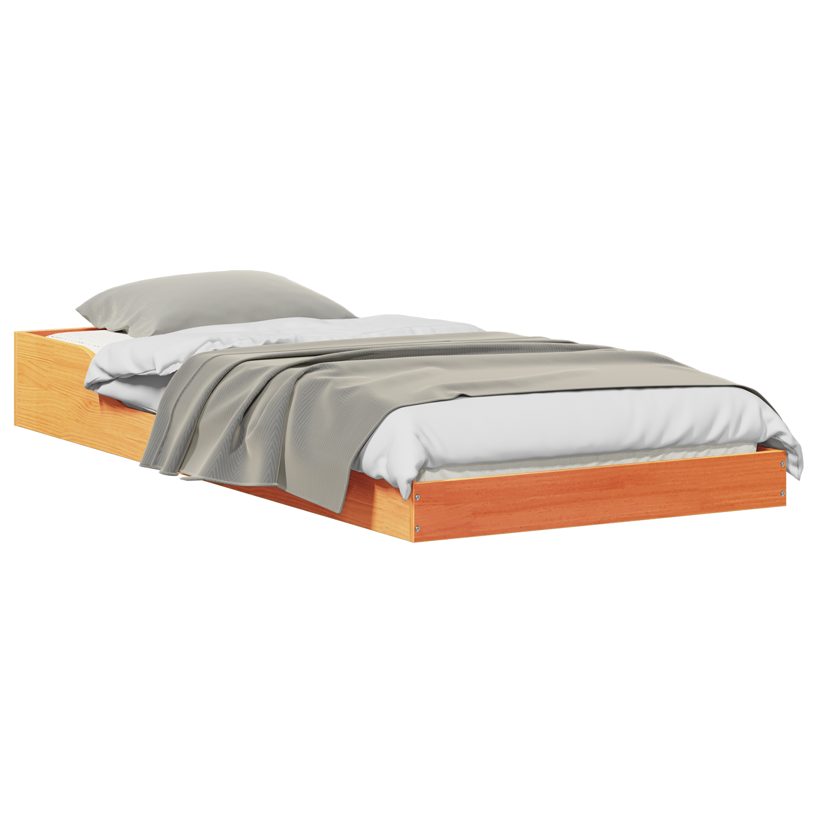 Bedframe Wasbruin 90 x 190 cm Massief grenenhout