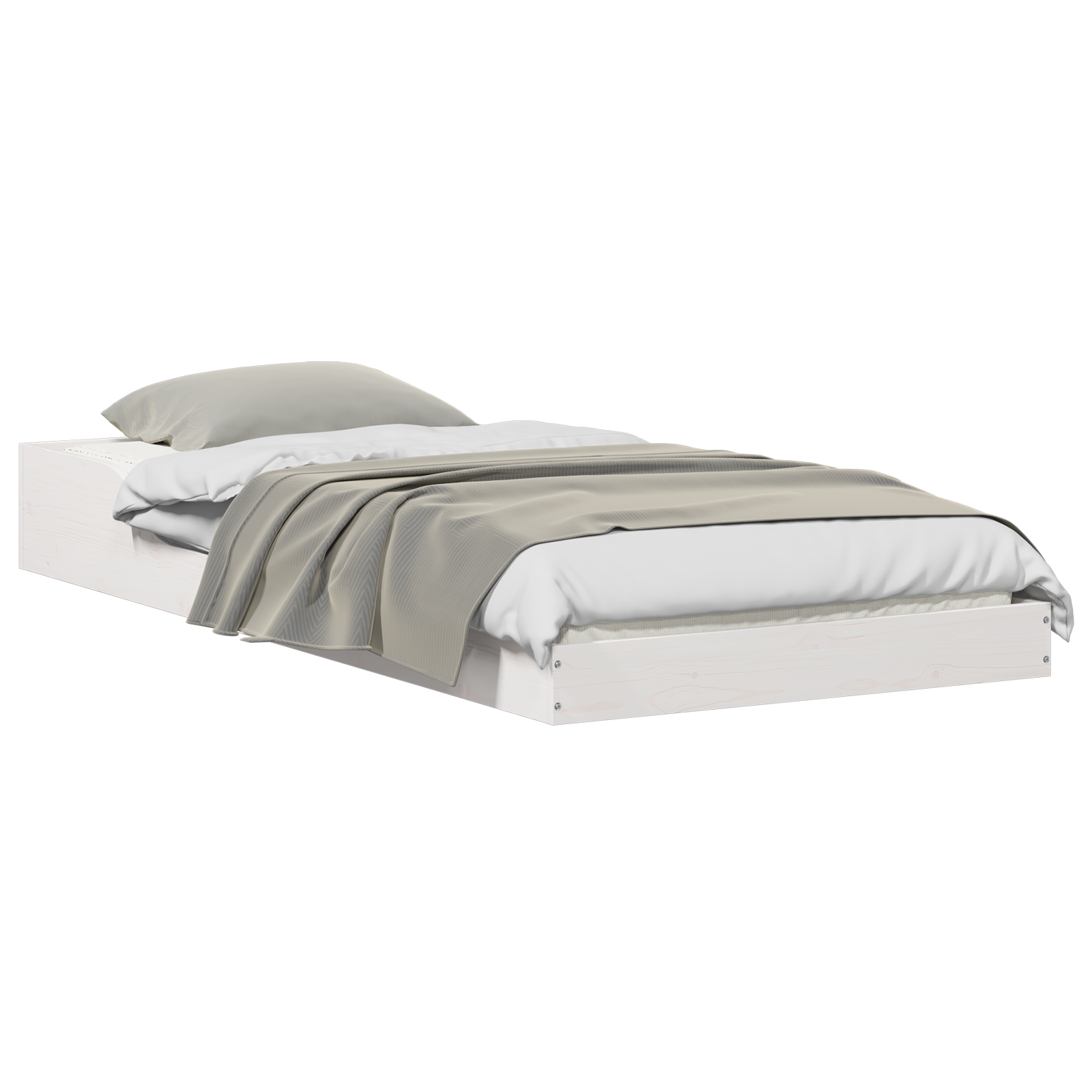 Bedframe Wit 80 x 210 cm Massief grenenhout