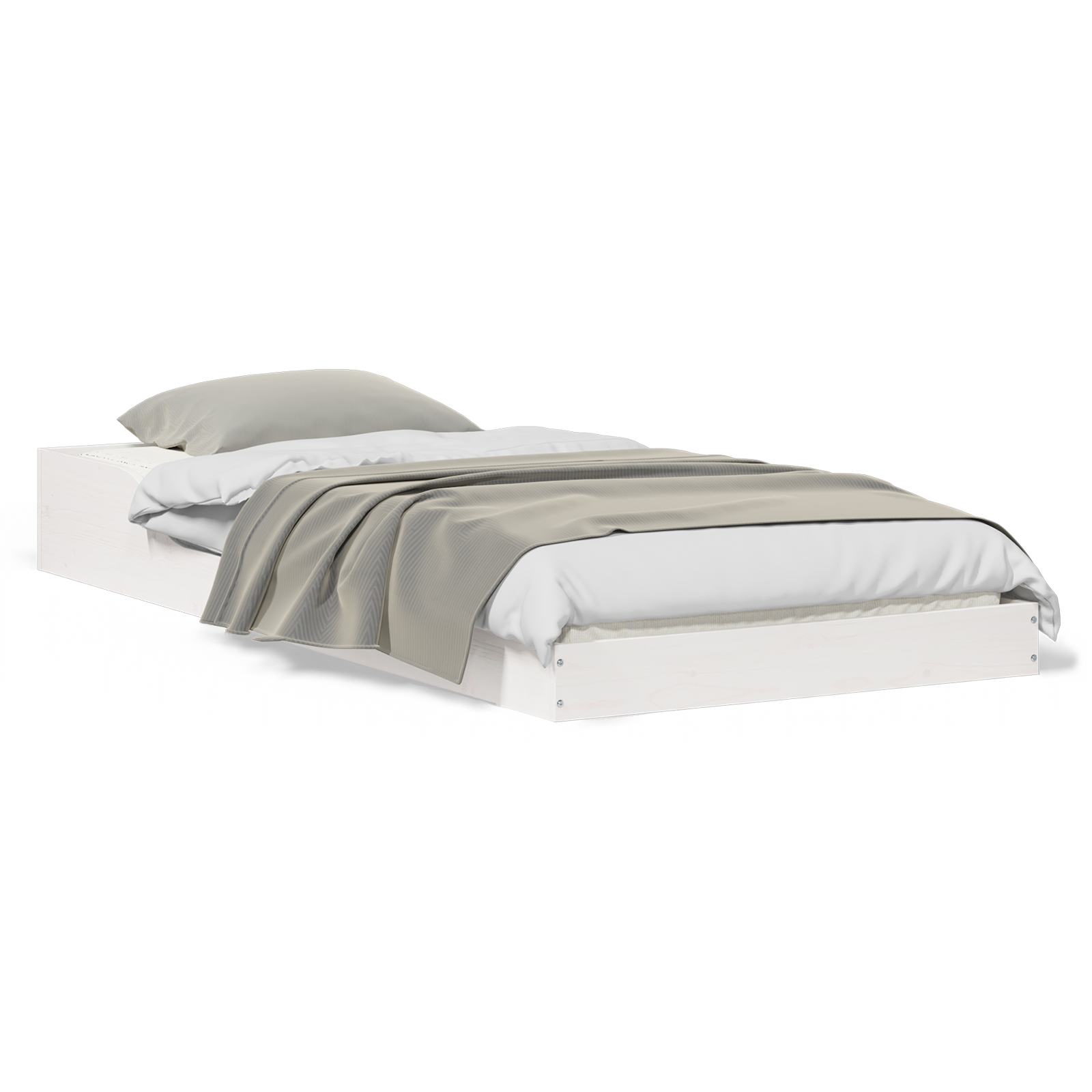 Bedframe Wit 80 x 220 cm Massief grenenhout