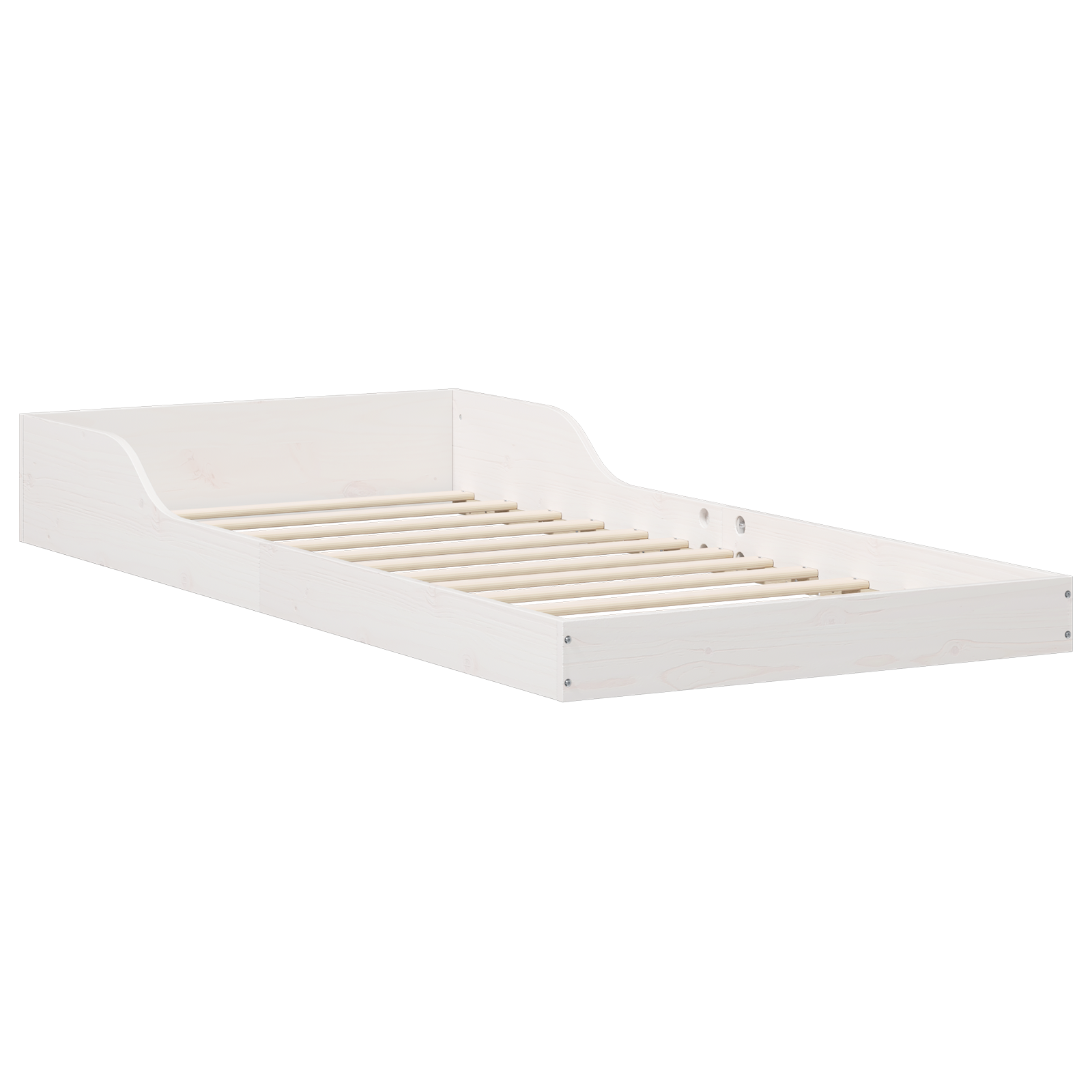 Bedframe Wit 90 x 220 cm Massief grenenhout