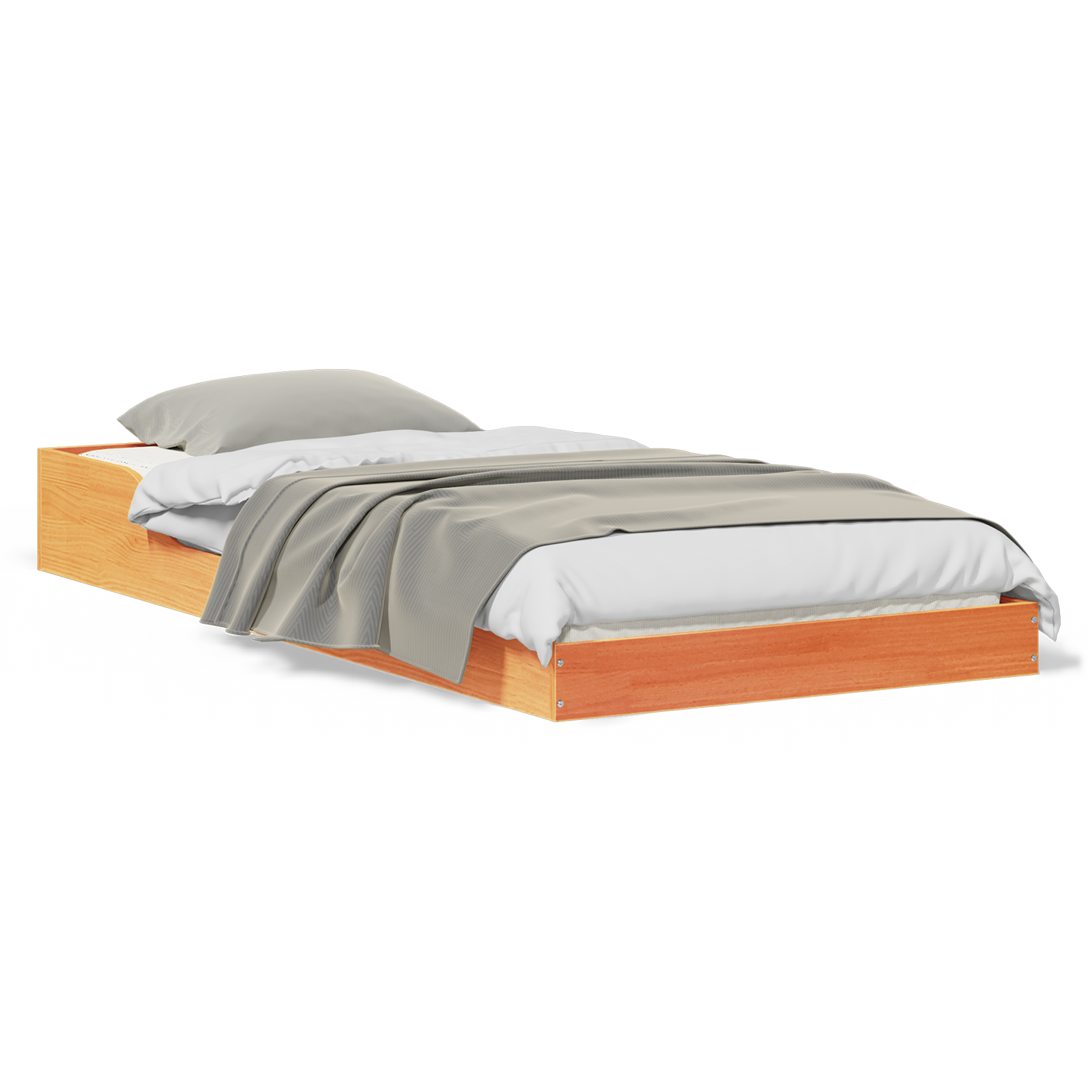 Bedframe Wasbruin 90 x 220 cm Massief grenenhout