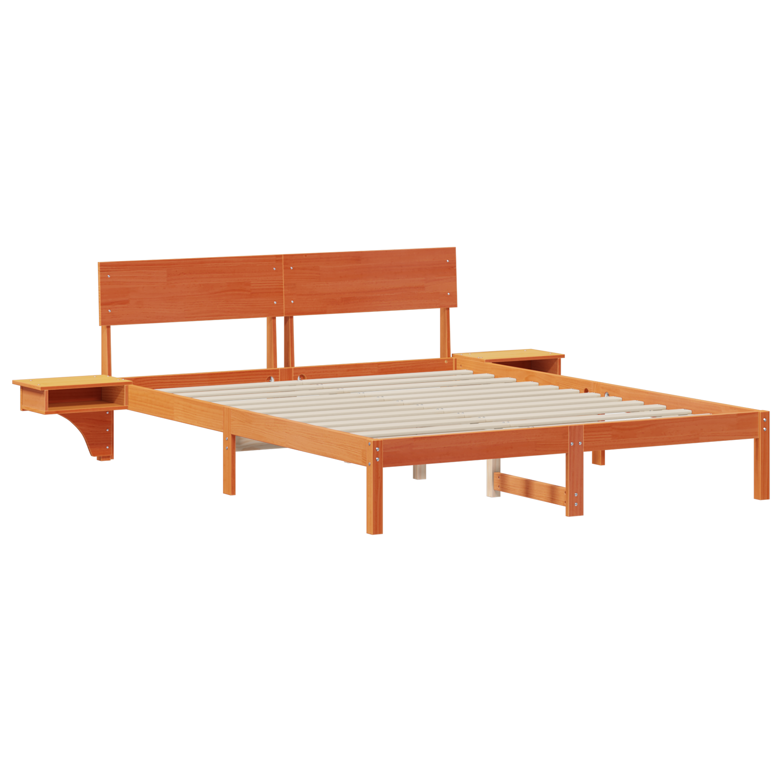 Bedframe Wasbruin 150 x 200 cm Massief grenenhout