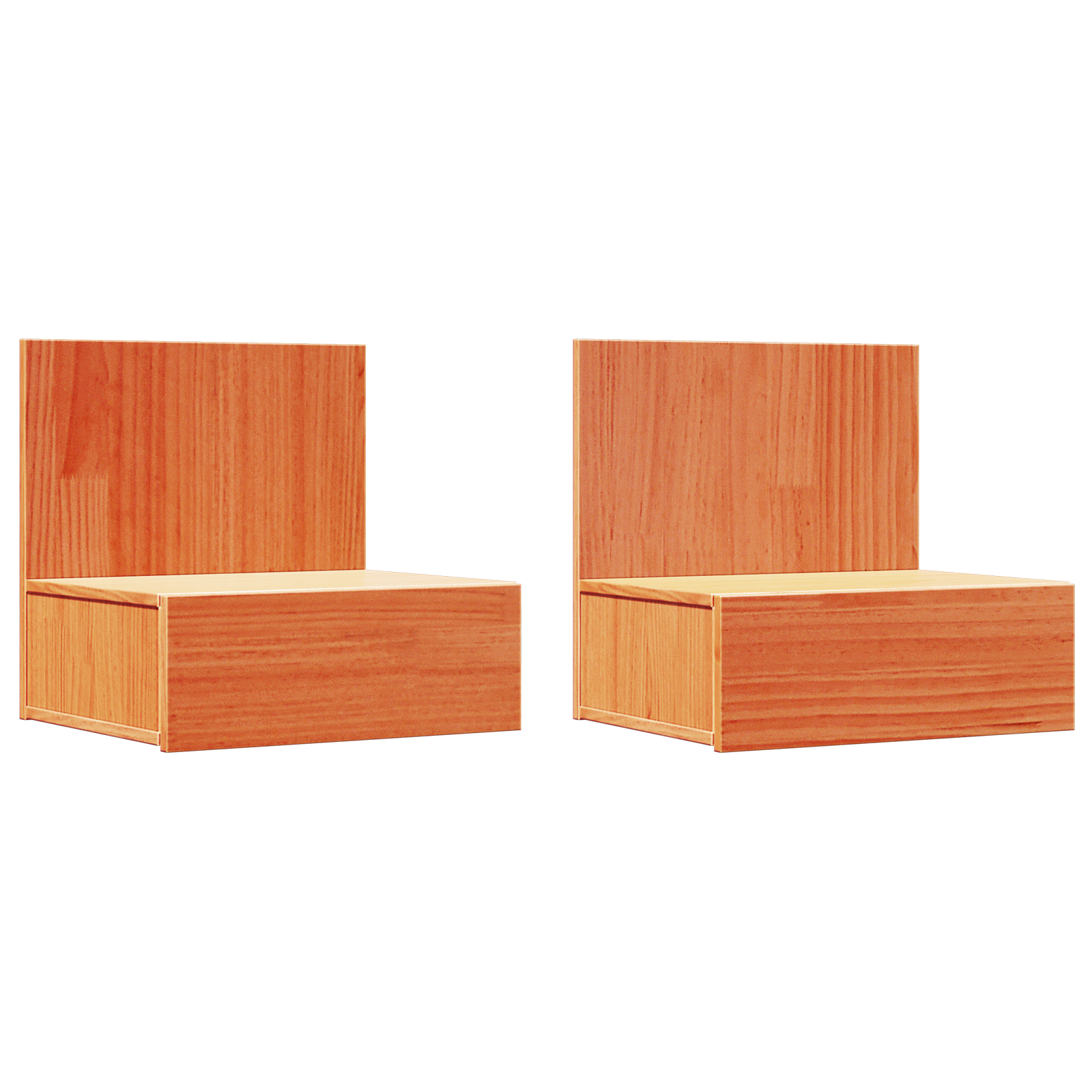 Nachtkastje 2 pcs Wasbruin 42 x 32,5 x 40 cm Massief grenenhout