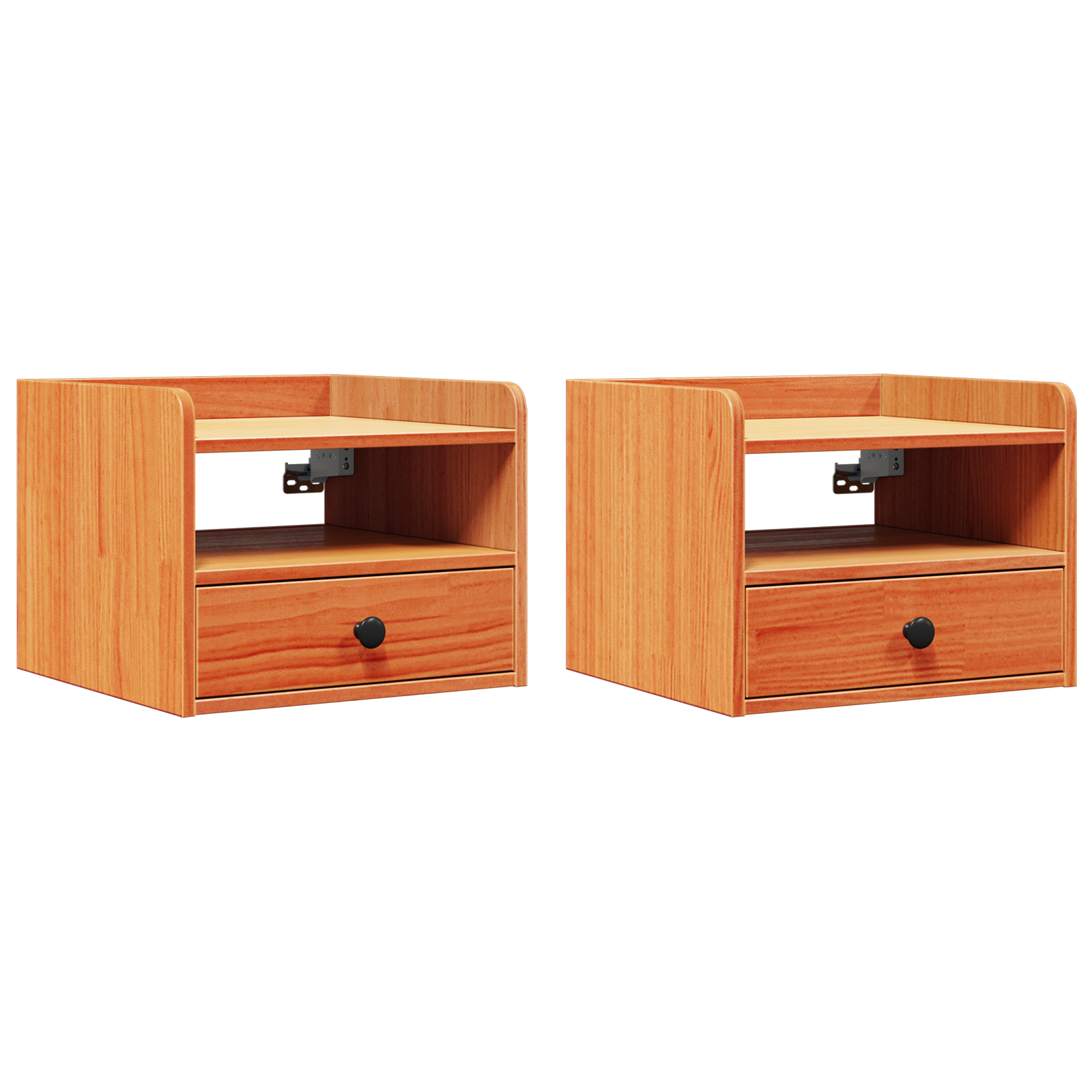 Nachtkastje 2 pcs Wasbruin 38 x 36 x 29,5 cm Massief grenenhout