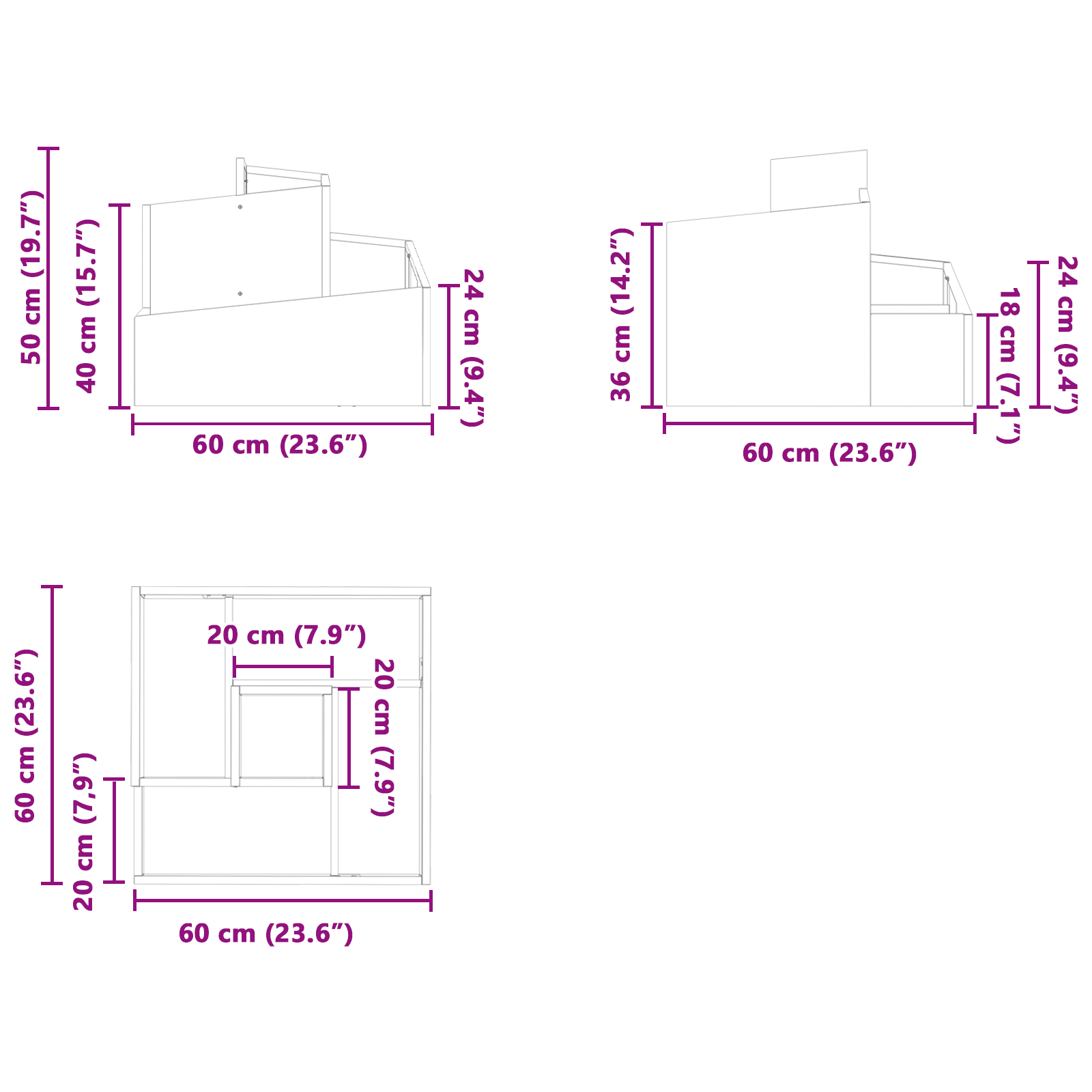 Plastic Planter White Plastic Medium Decorative Inlays - Image 10
