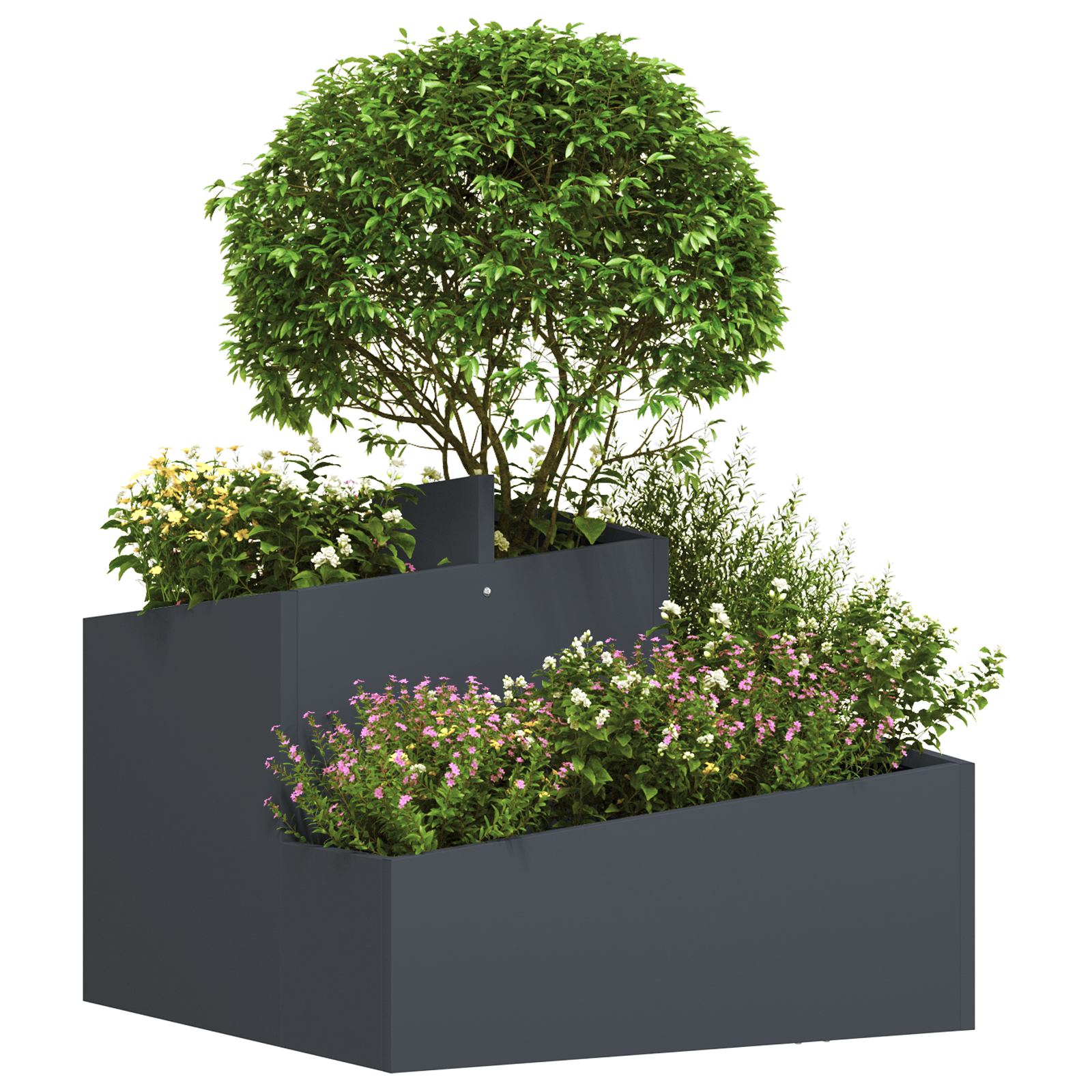 Plastic Planter Anthracite Plastic Medium Durable - Image 3