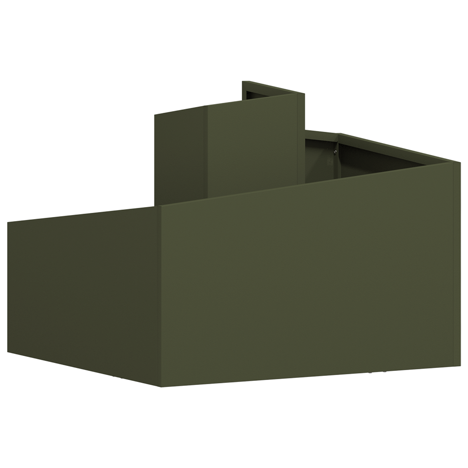 Metal Planter Olive Green Metal Medium Stackable Metal Planter - Image 4