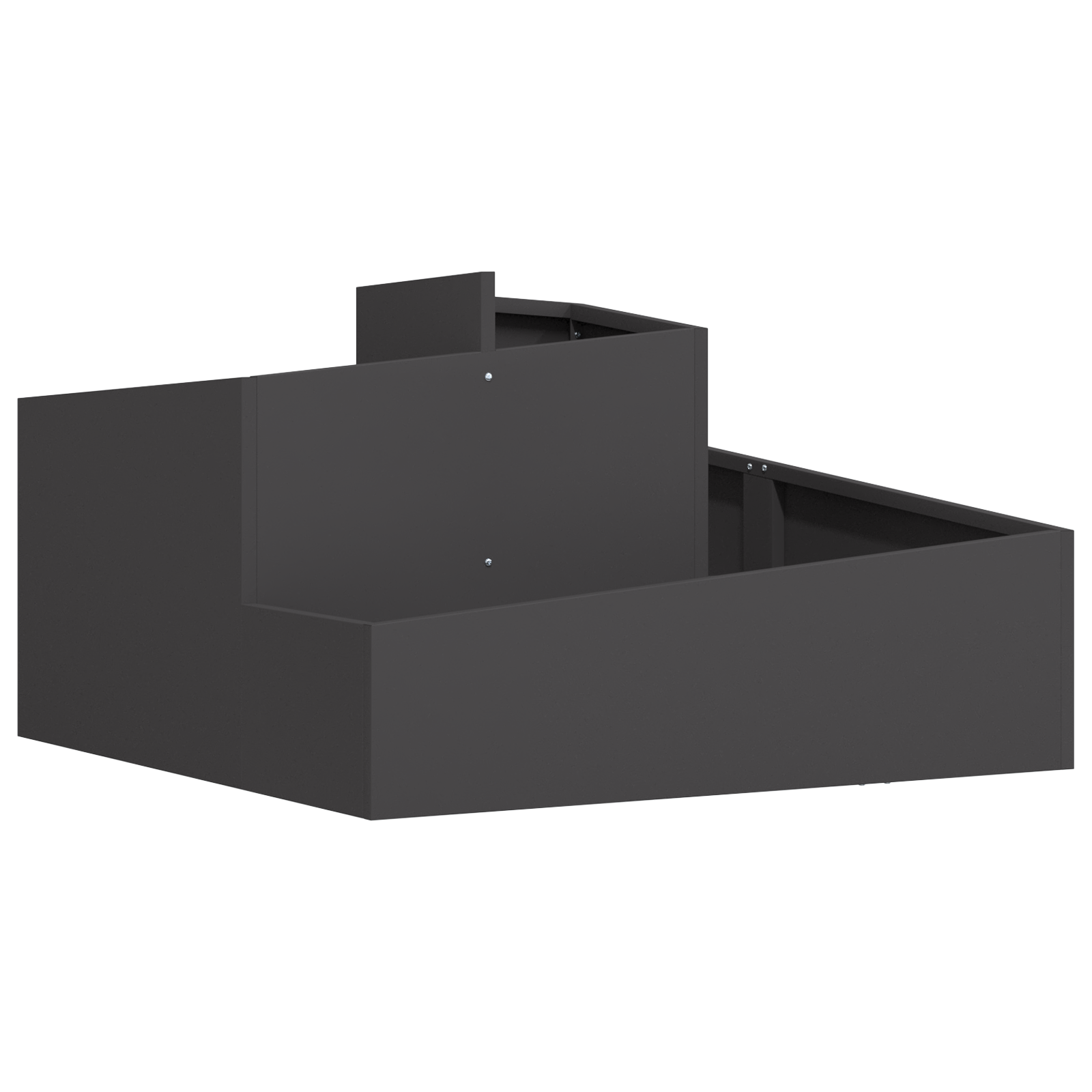 Planter Black 80x80x50 cm Cold-rolled Steel - Image 2