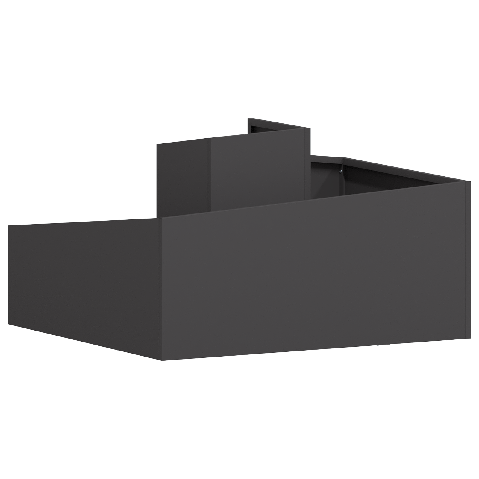 Planter Black 80x80x50 cm Cold-rolled Steel - Image 7