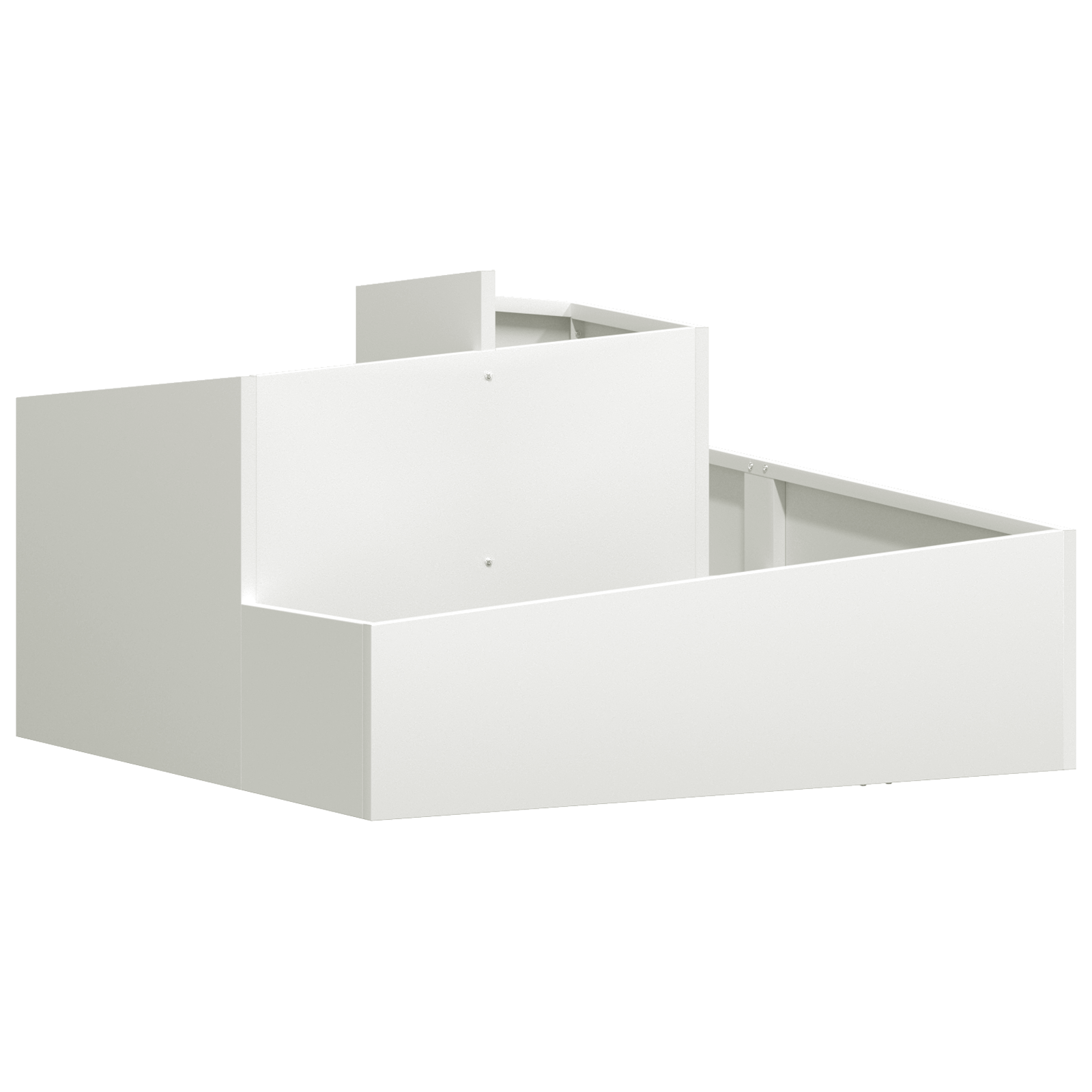 Planter White 80x80x50 cm Cold-rolled Steel - Image 2