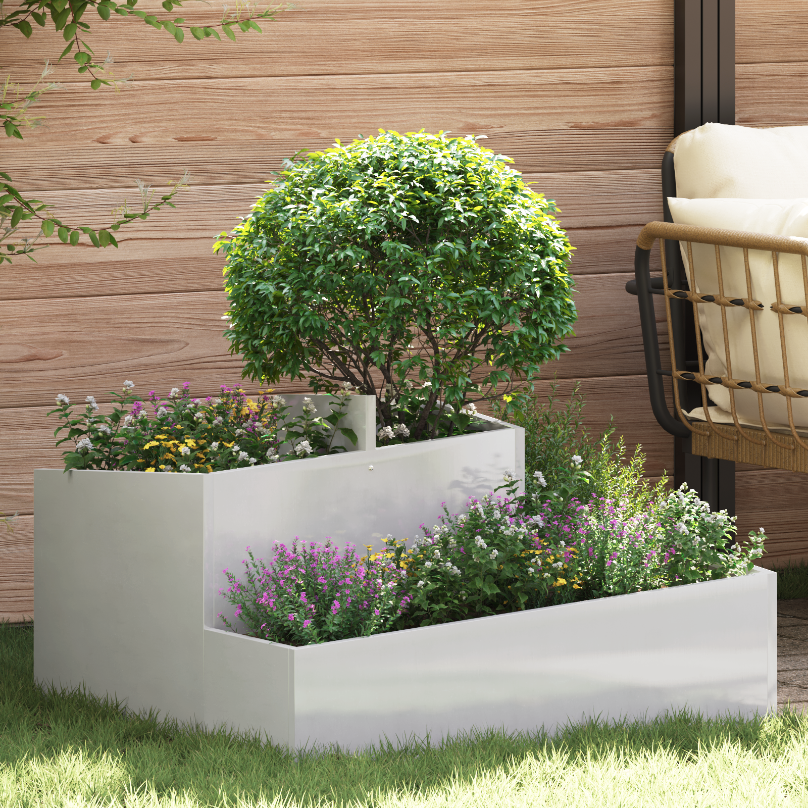 Plantenbak 80x80x50 cm Roestvrijstaal