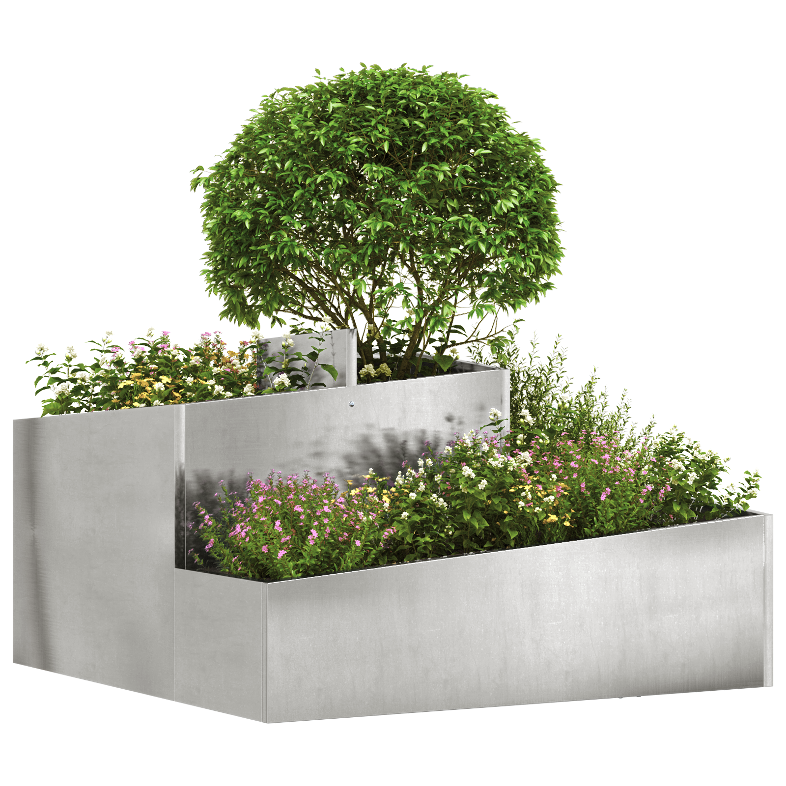 Planter 80x80x50 cm Stainless Steel - Image 3