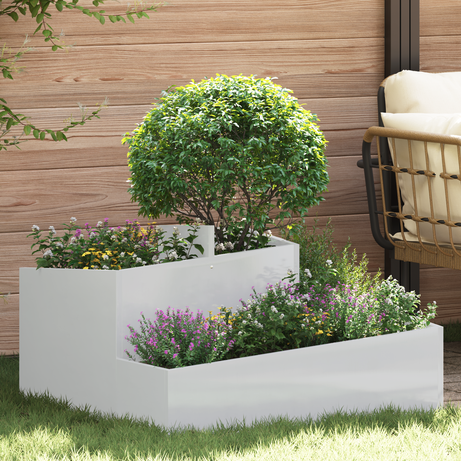 Plantenbak 80x80x50 cm Gegalvaniseerd Staal