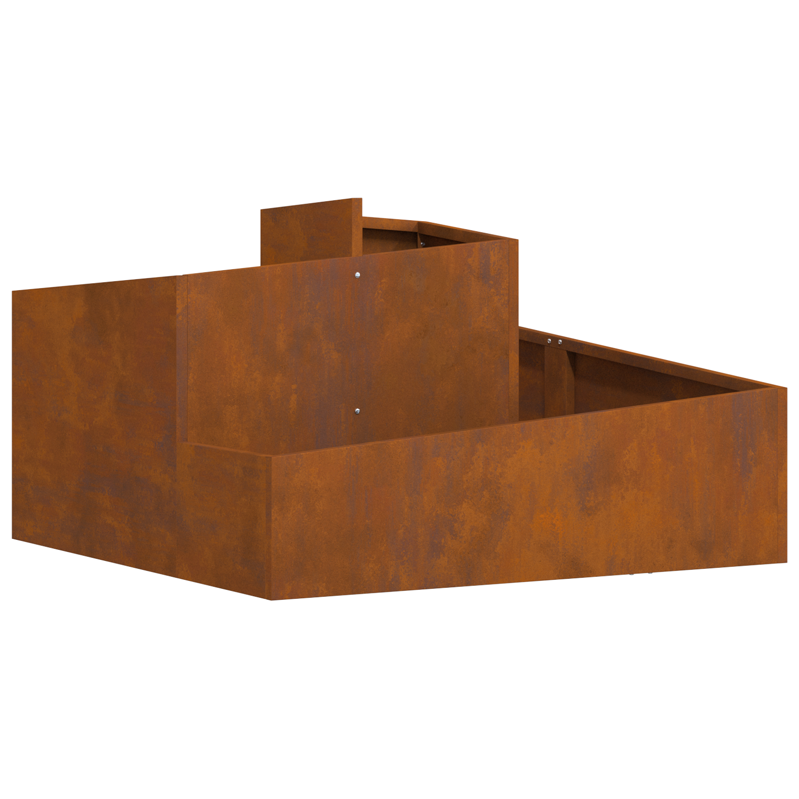 Planter 80x80x50 cm Weathering Steel - Image 2