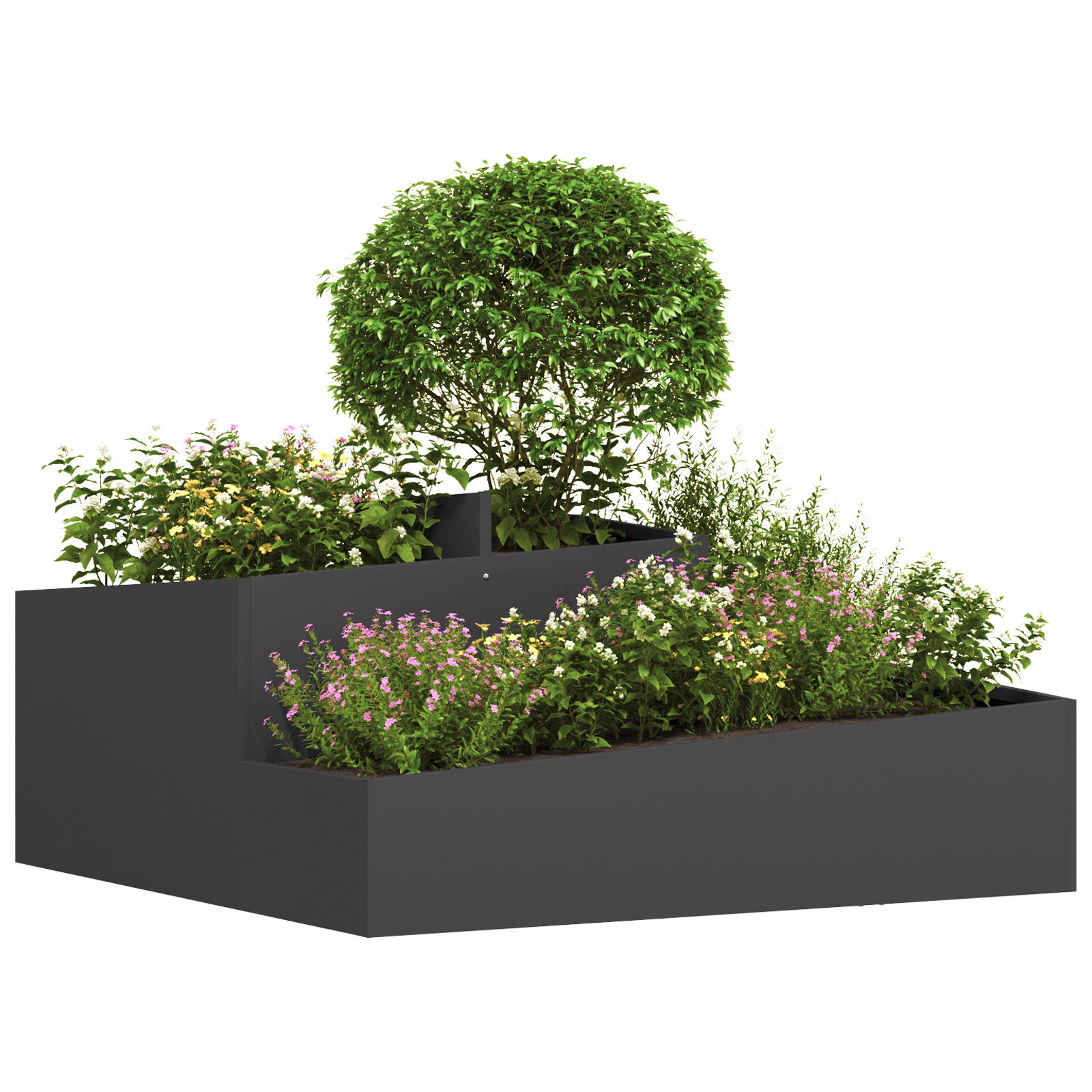 Pots & Planters Black Metal Large Decorative Inlays Planter - Image 3