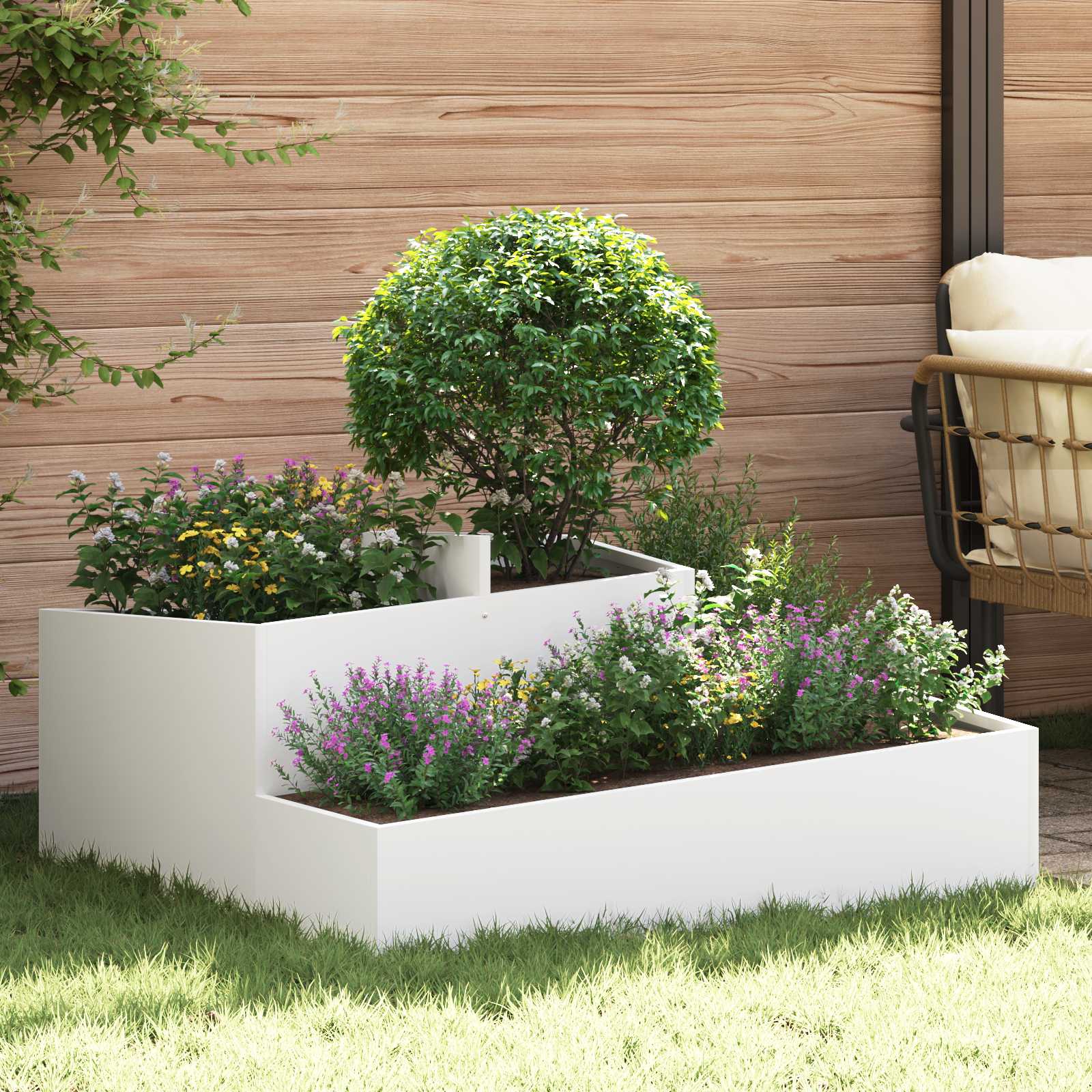 Pots & Planters White Plastic Medium Decorative Inlays