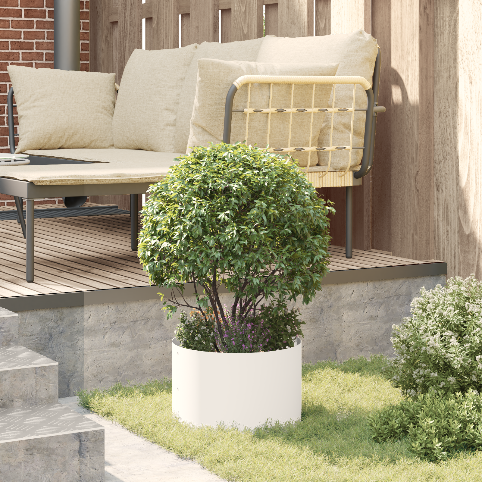 White Metal Pot White Metal Medium Decorative Inlays - Image 4