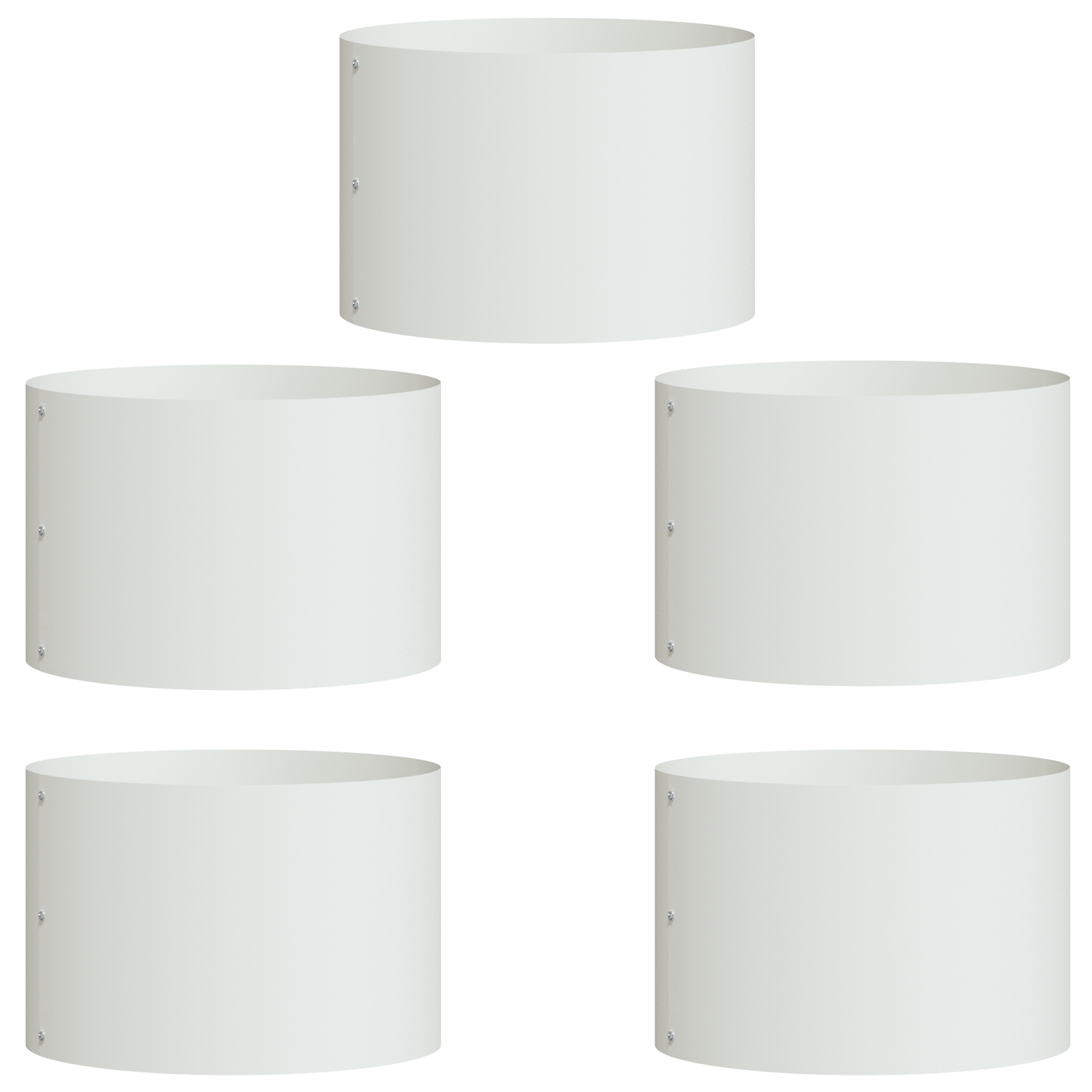 White Ceramic Pots White Ceramic 30 cm diameter - Image 2