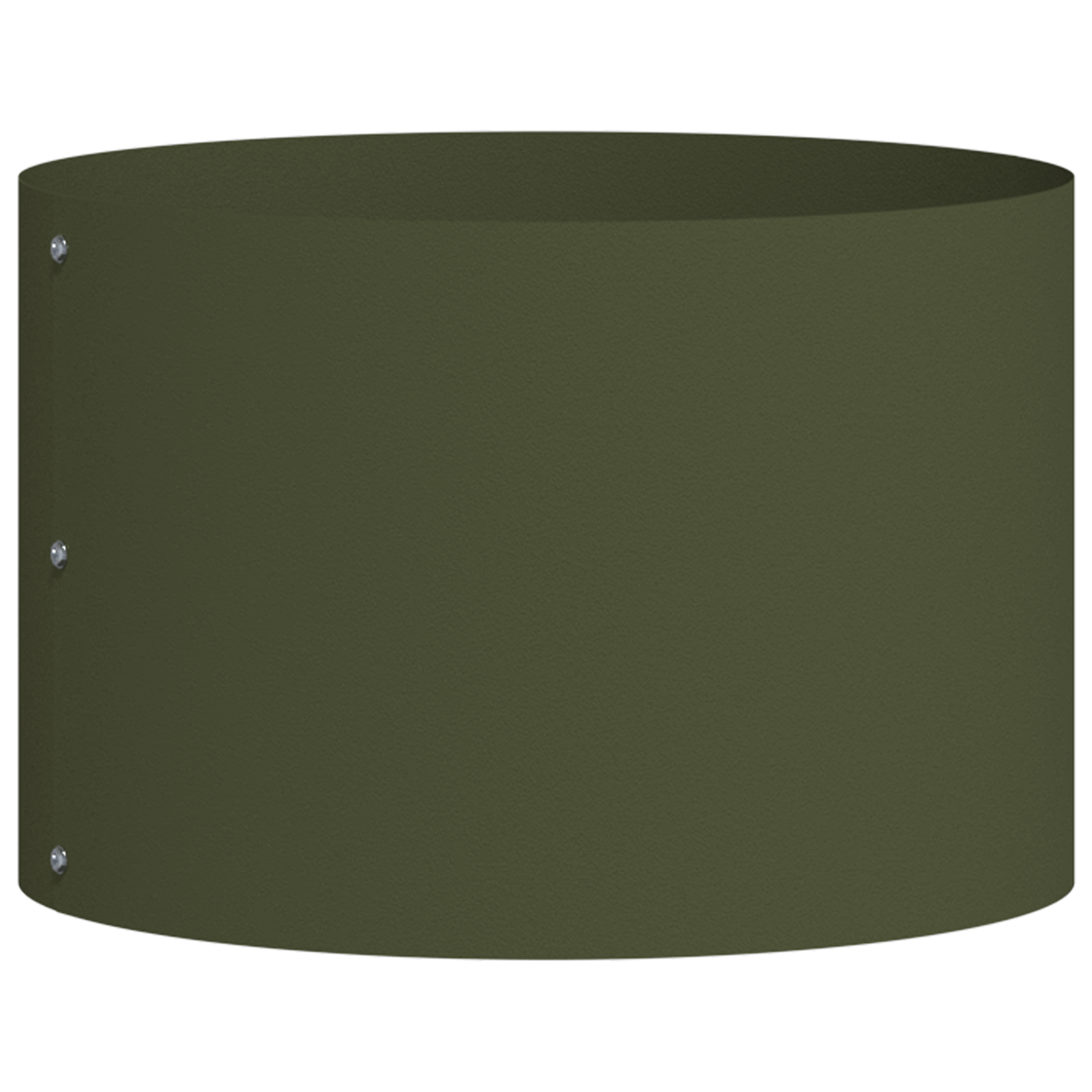 Olive Green Metal Pot Olive green Metal Medium Planters - Image 2