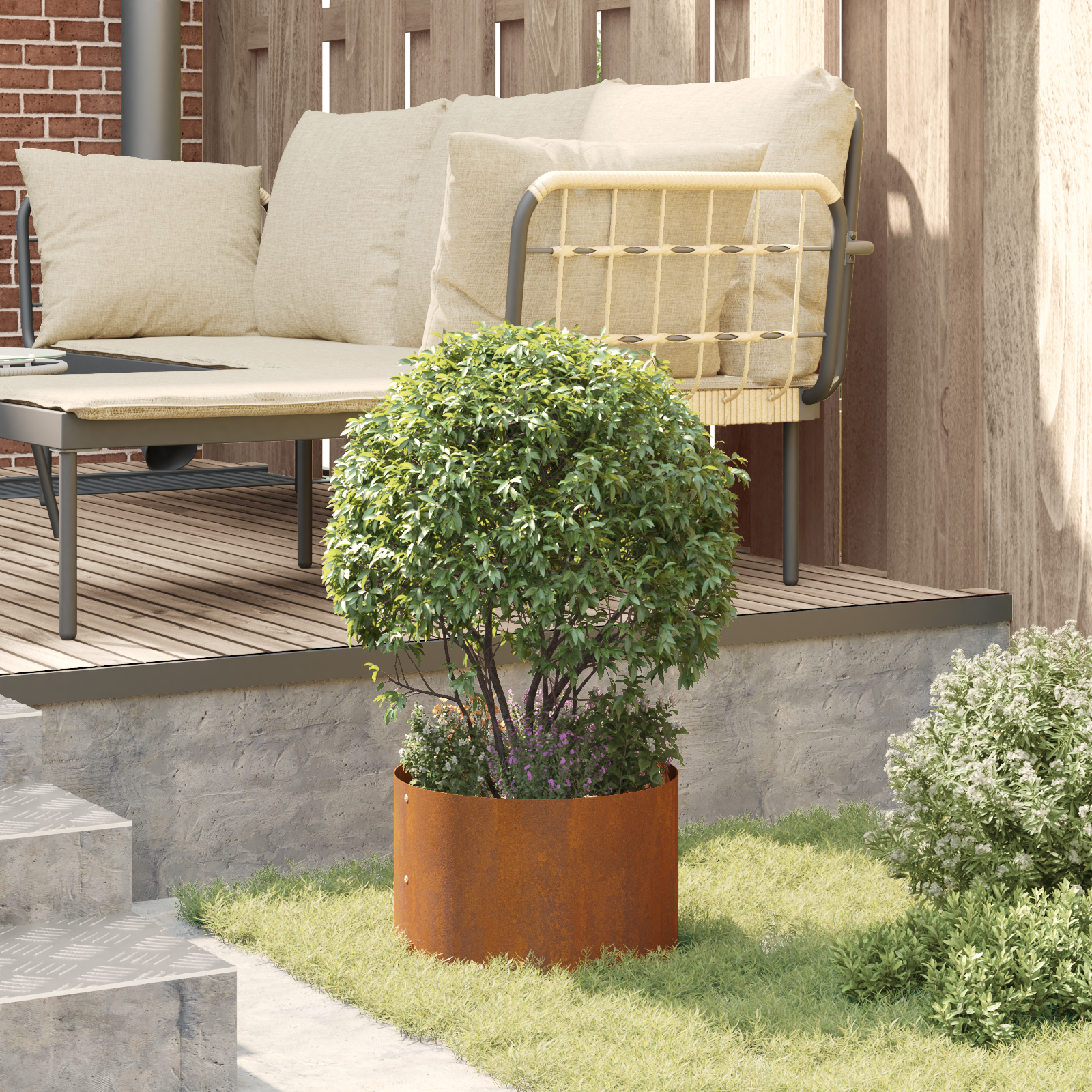 Corten Steel Planter Corten steel Corten Steel Medium Durable - Image 4