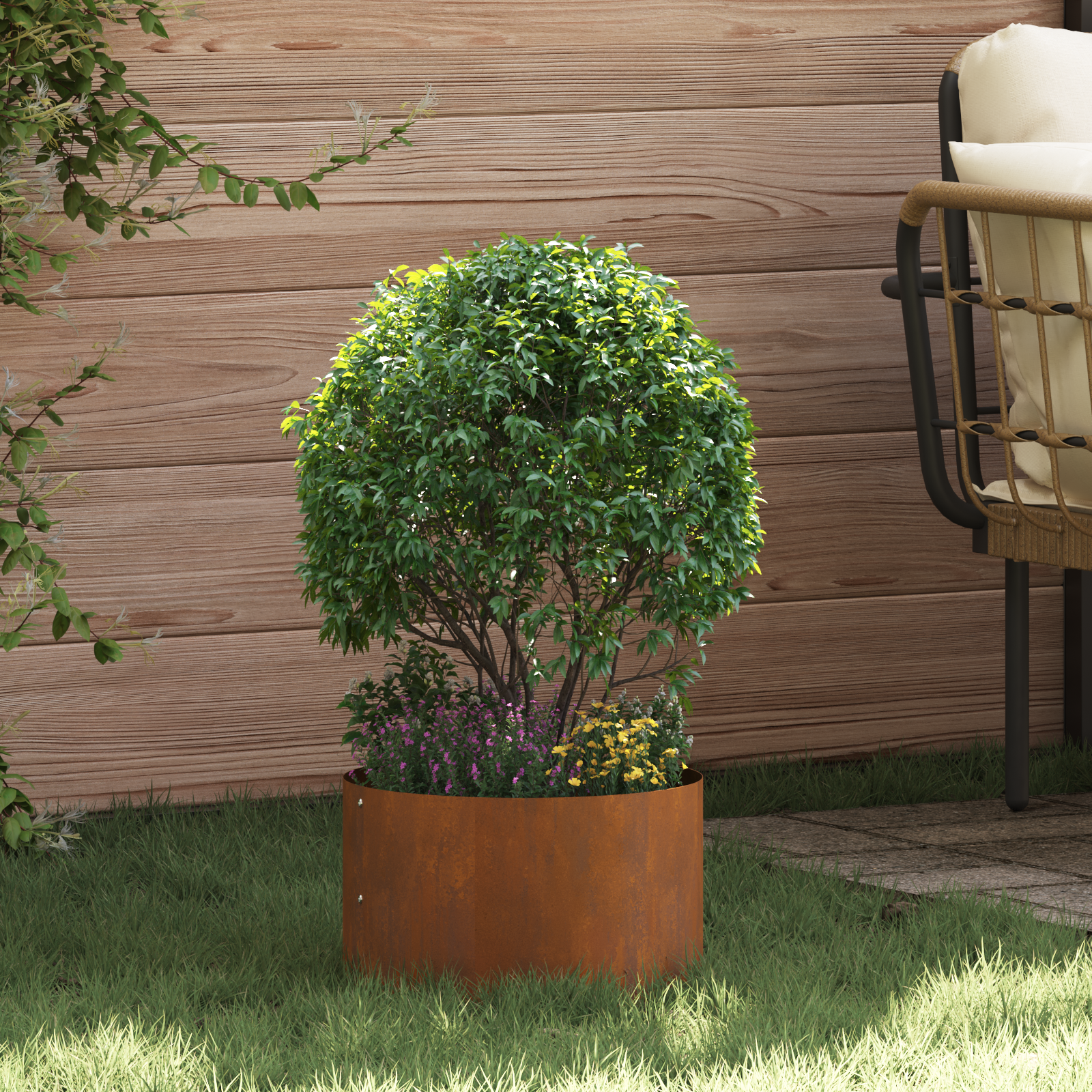 Corten Stalen Potset Corten staal Medium Duurzaam