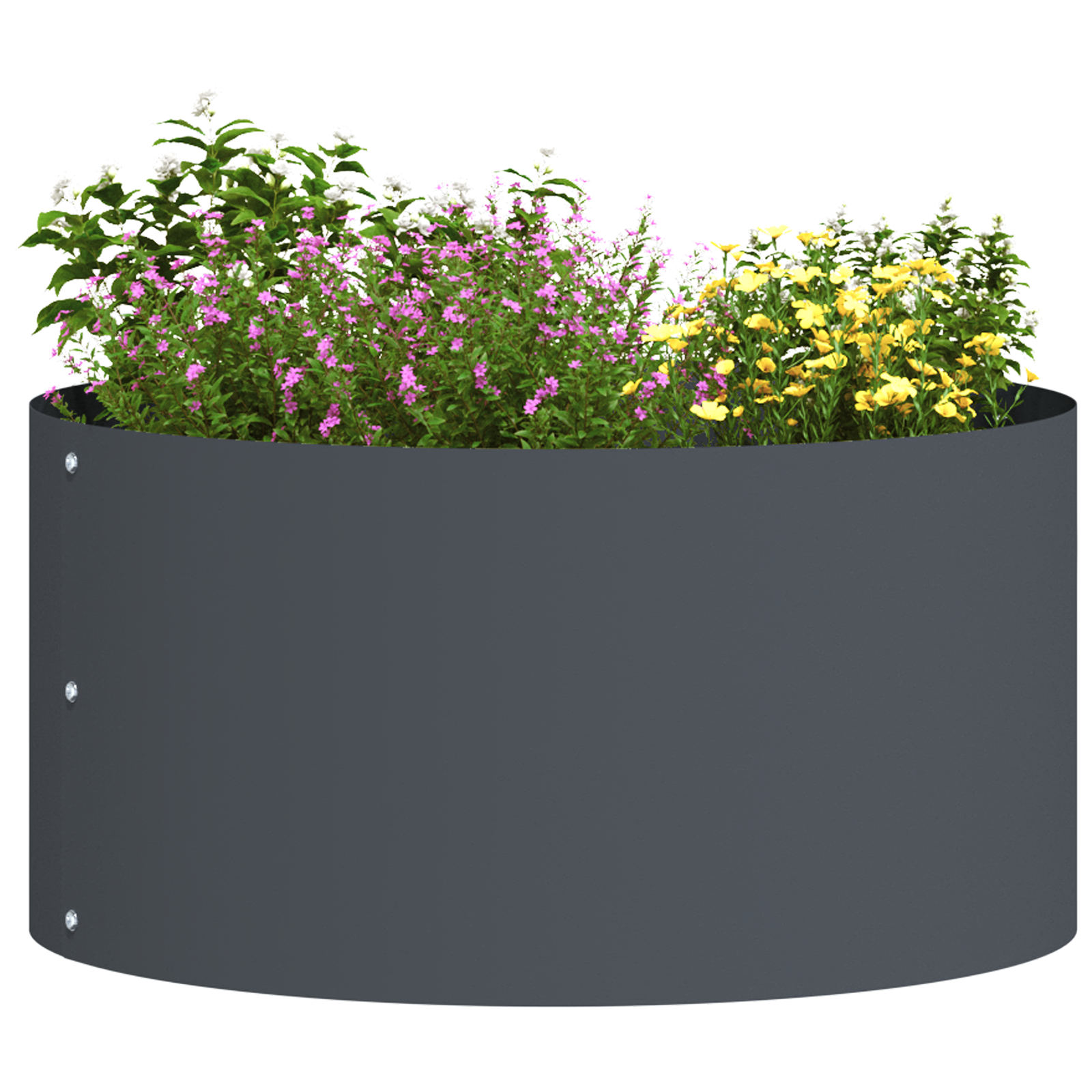 Grey Plastic Pot Anthracite Plastic Medium Stackable - Image 3