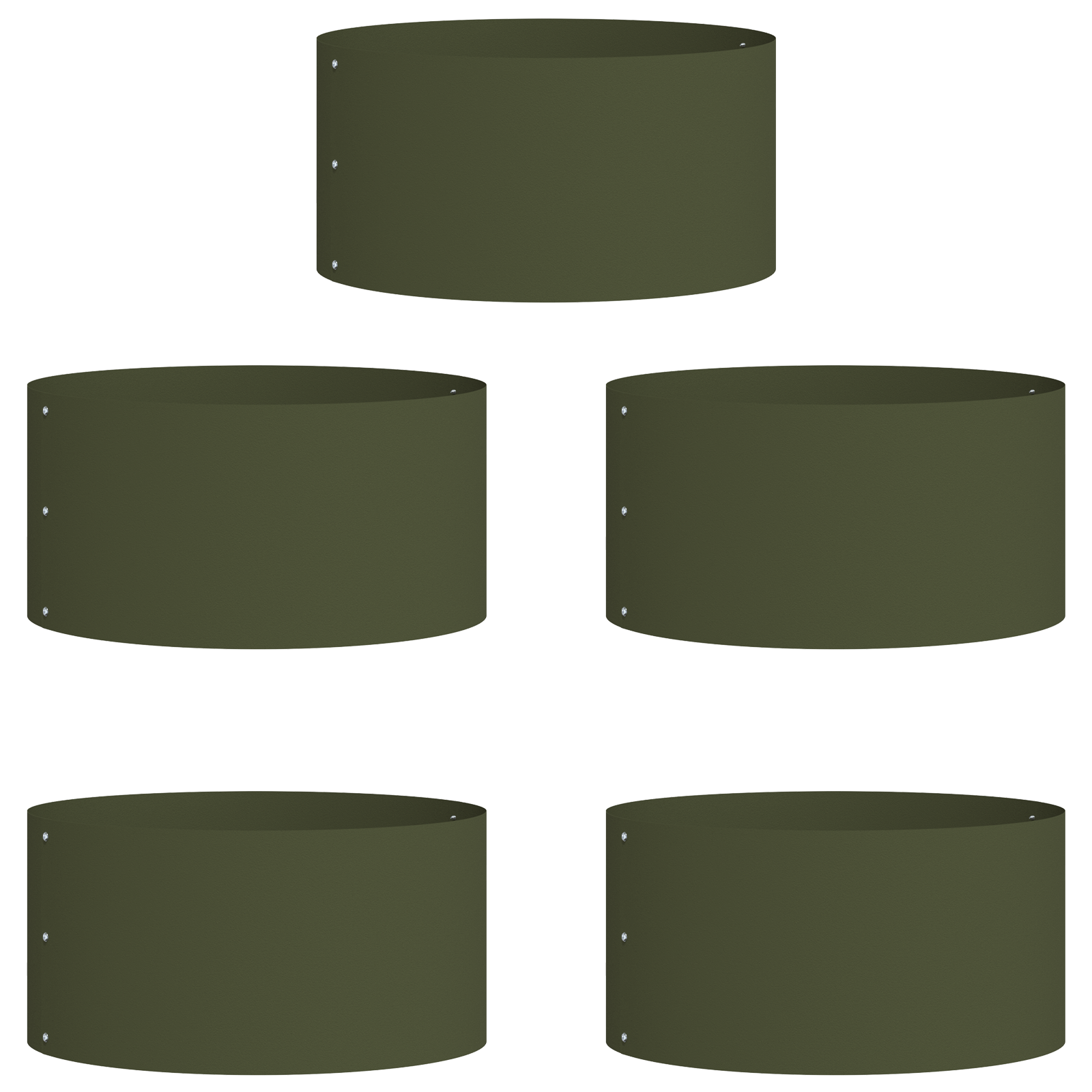 Olive Green Planter Olive green Plastic Medium Planters - Image 2