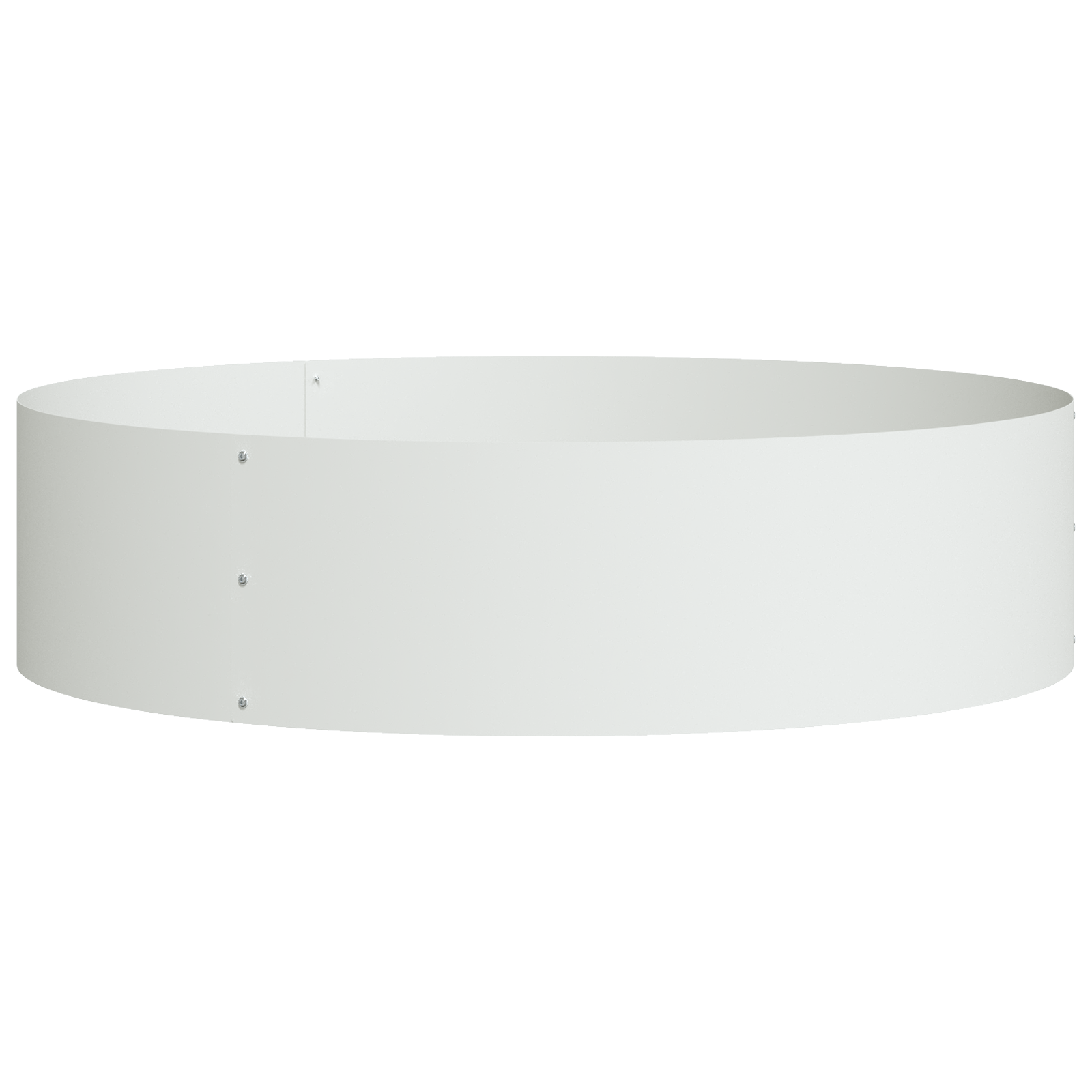 White Planter Set White Metal Large Planter Cylindrical - Image 5