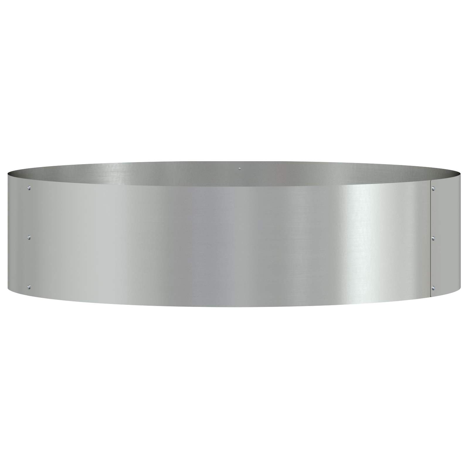 Grey Metal Planter Galvanised Metal Large Grey Planter Circular - Image 5