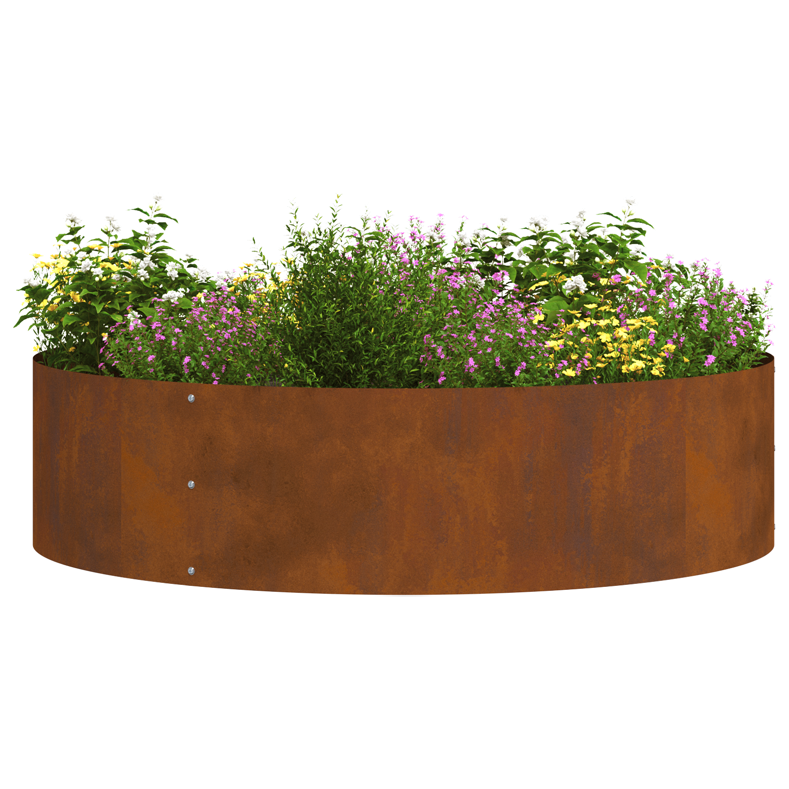 Fioriere In Acciaio Corten Acciaio Corten Grande Intarsi Decorativi - Foto 3 di 6