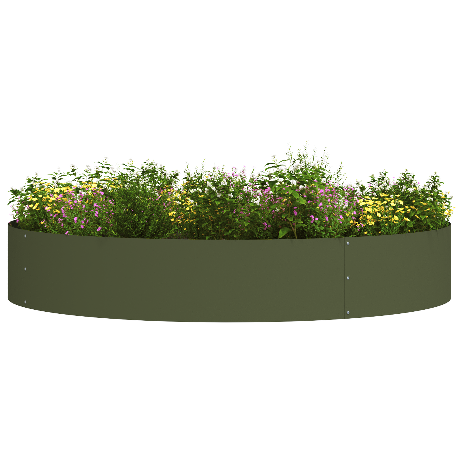 Olive Green Planters Olive Green Metal Large Planters - Image 3