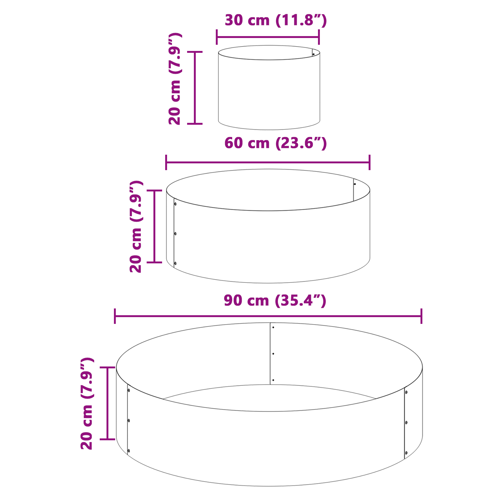 Metal Planter Steel/black Steel Large Modular Metal Planter - Image 10