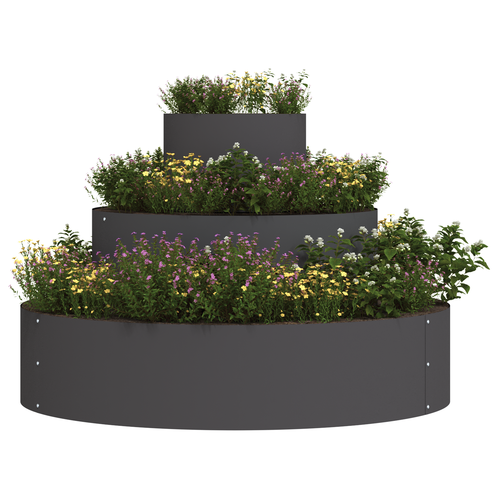 Metal Planter Steel/black Steel Large Modular Metal Planter - Image 3