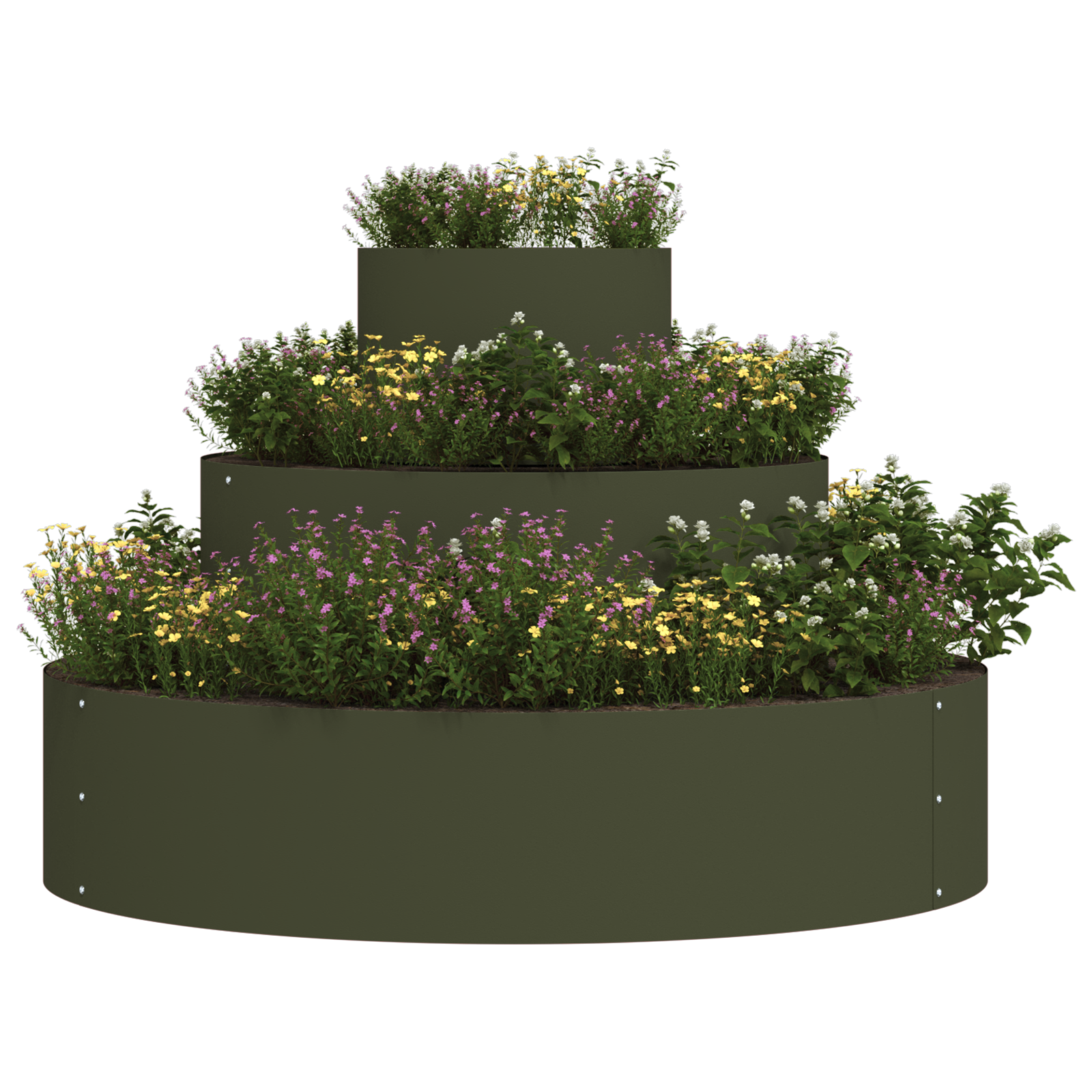 Metal Planter Steel/olive green Steel Ø 90 cm Modular - Image 3