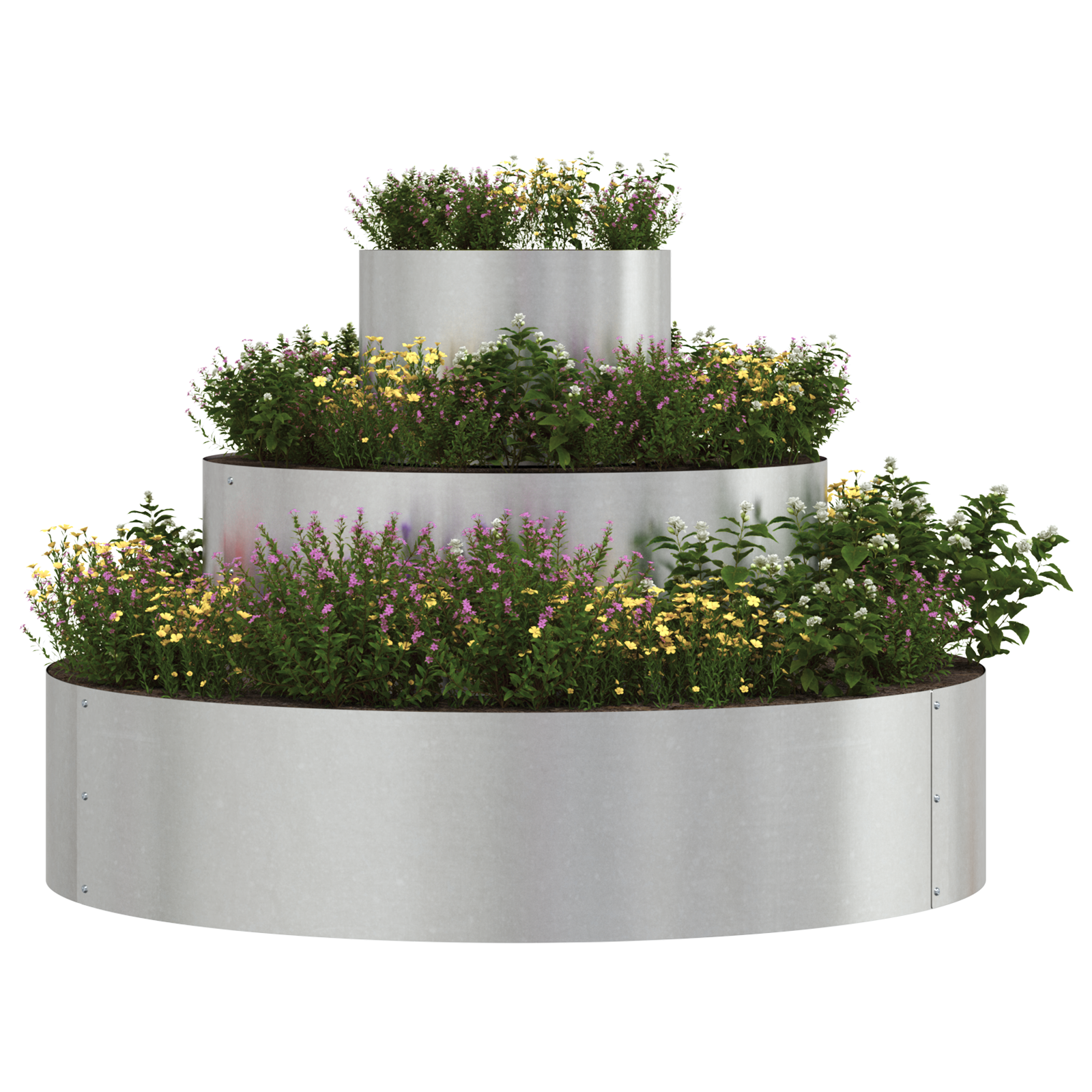 Metal Planter Stainless steel Large Durable Planter Cylindrical - Image 3