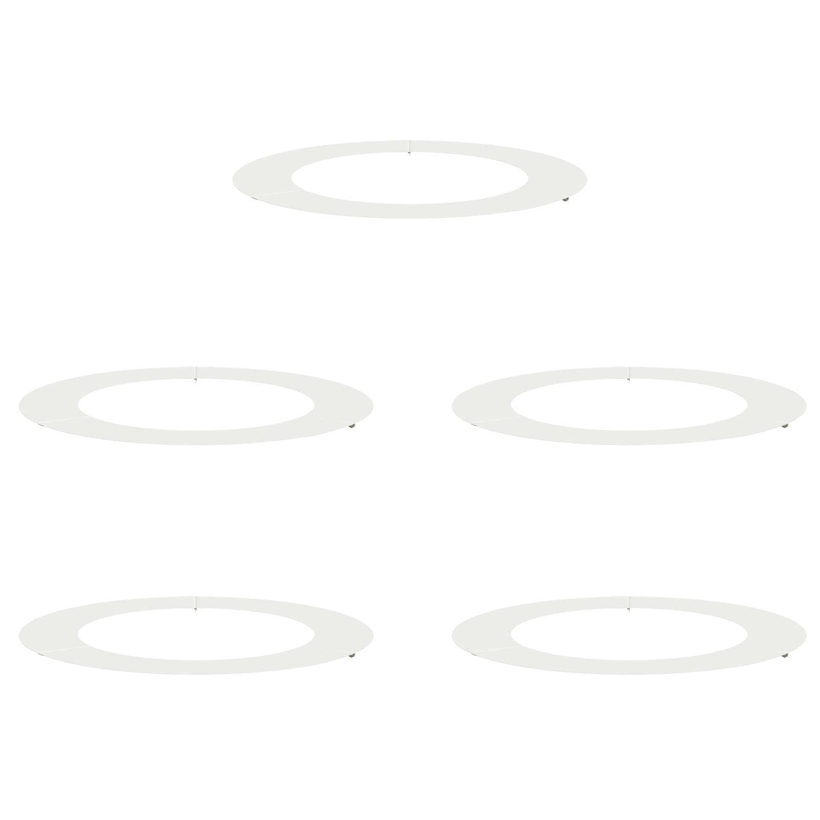 White Planters White Plastic Large Collapsible Floor Planters - Image 2